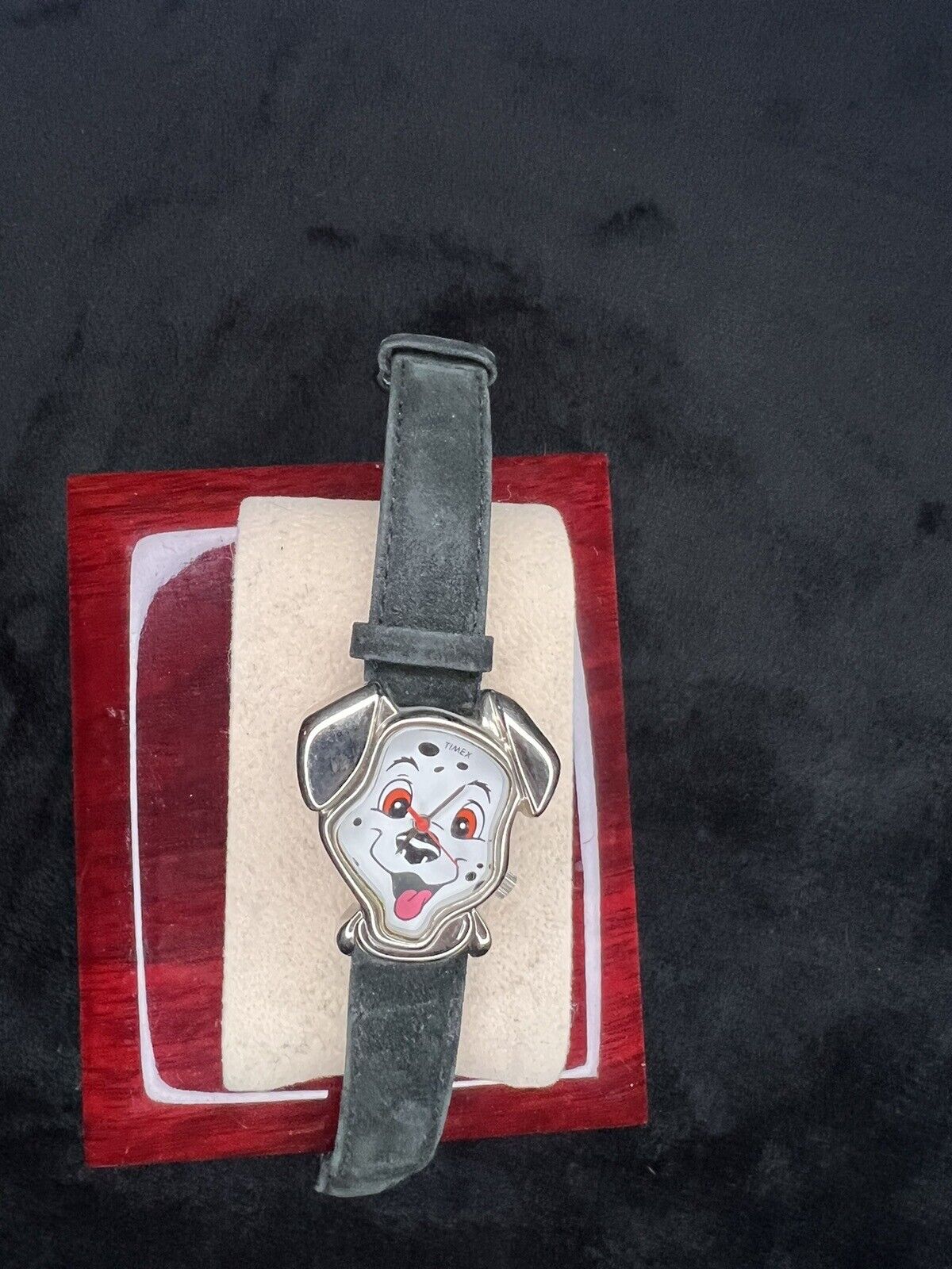 Vtg Timex Disney 101 Dalmatians Watch Women Silver Tone Lucky Dog 