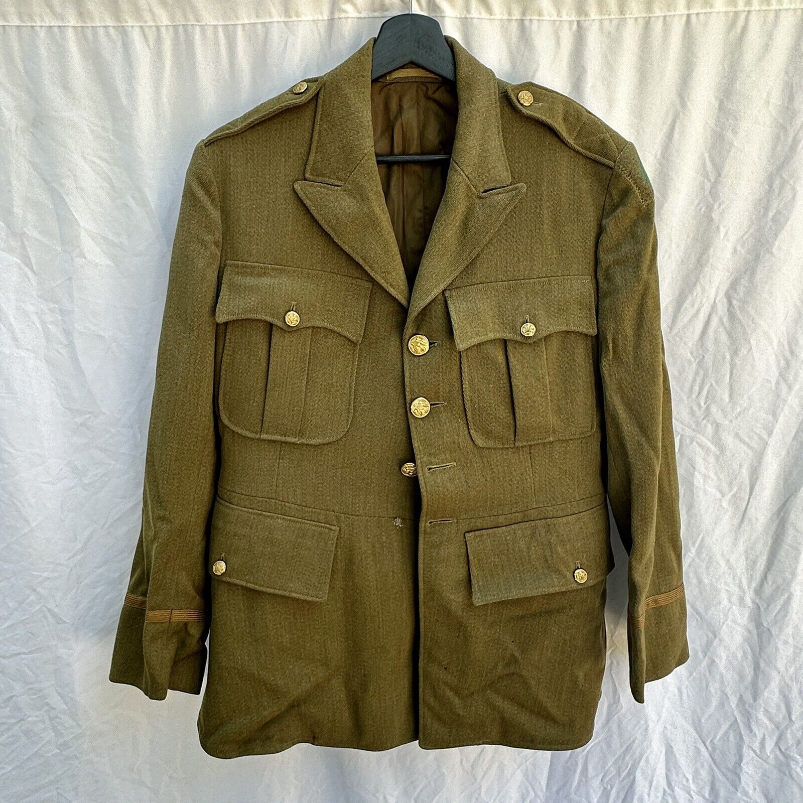 WW1-1920s US Army Patched 91st Inf Div Officers Tunic Jacket Tailored