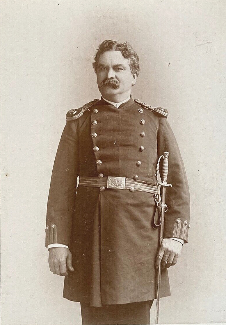 ORIGINAL  CIVIL WAR  UNION ARMY 5TH CORPS CAPTAIN 1865 ID'd CABINET PHOTO c1886