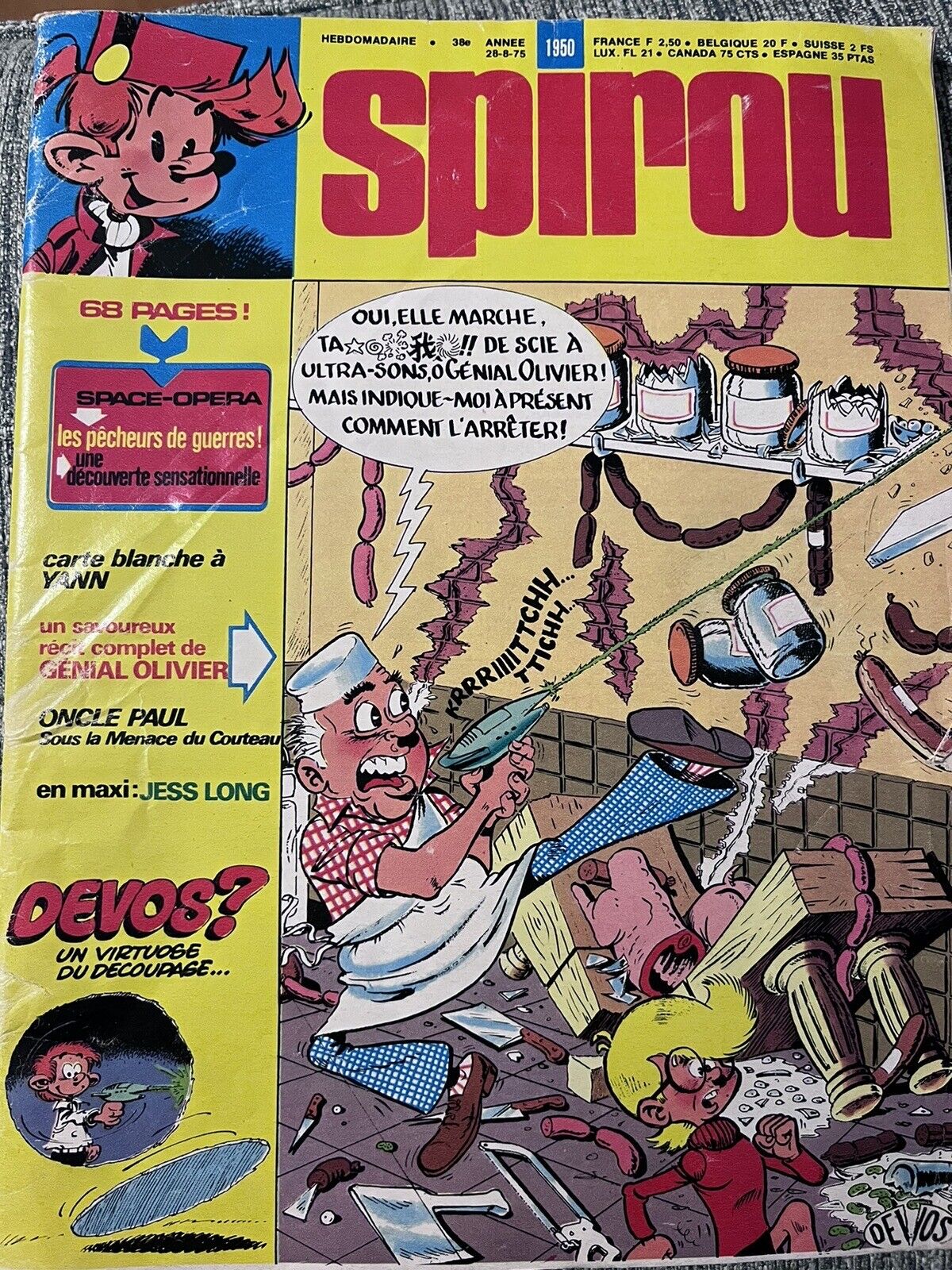 Spirou 1950 68 pp French Comic Good Condition