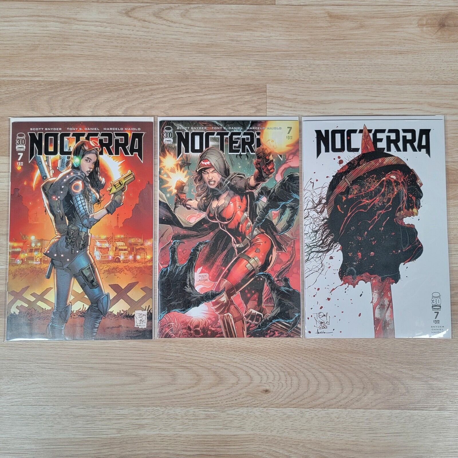Nocterra #7 Scott Snyder Image Comics 2021 Optioned Lot of 3 Variants