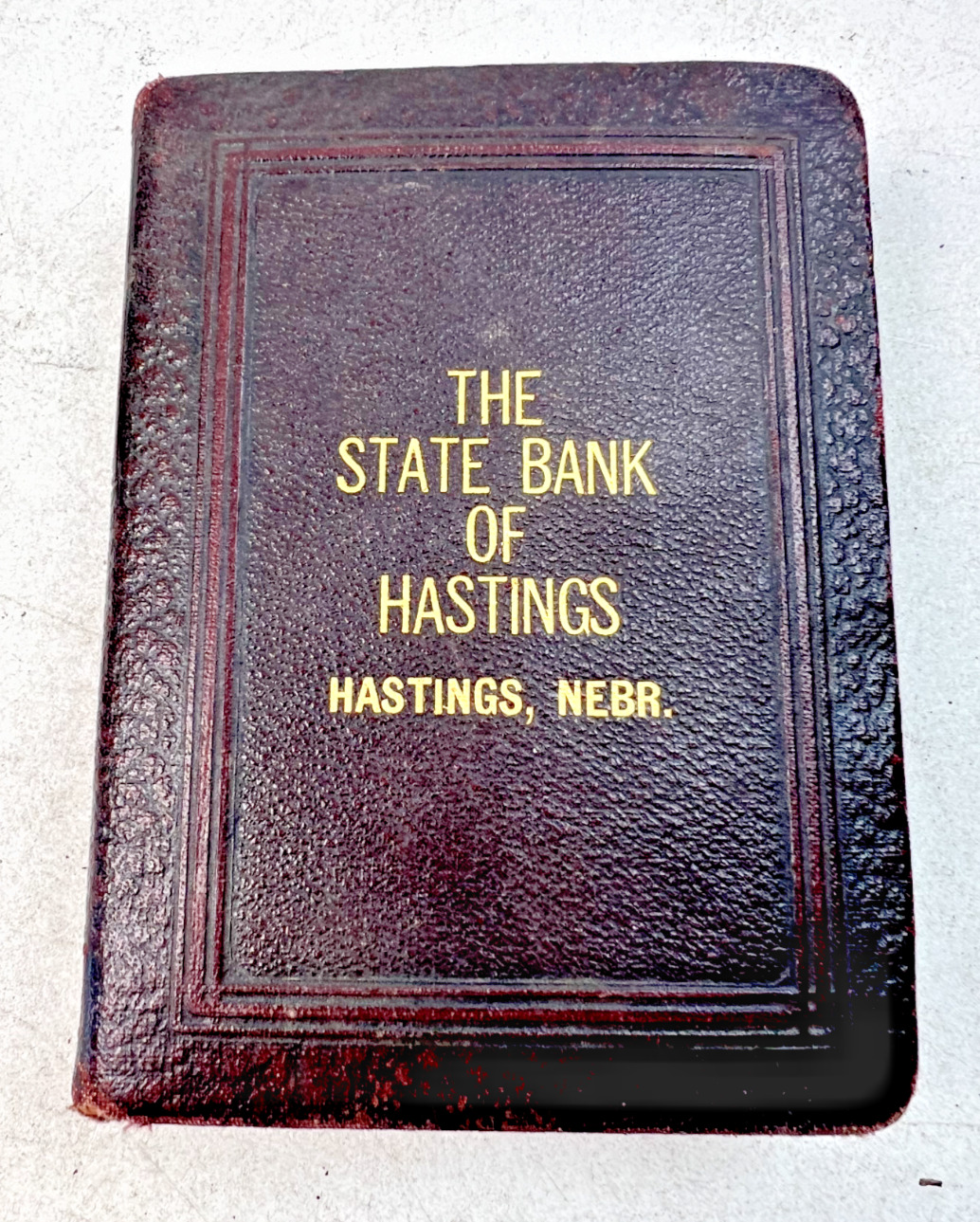 Antique 1923 State Bank of Hastings Book Coin Bank - Hastings, Nebraska