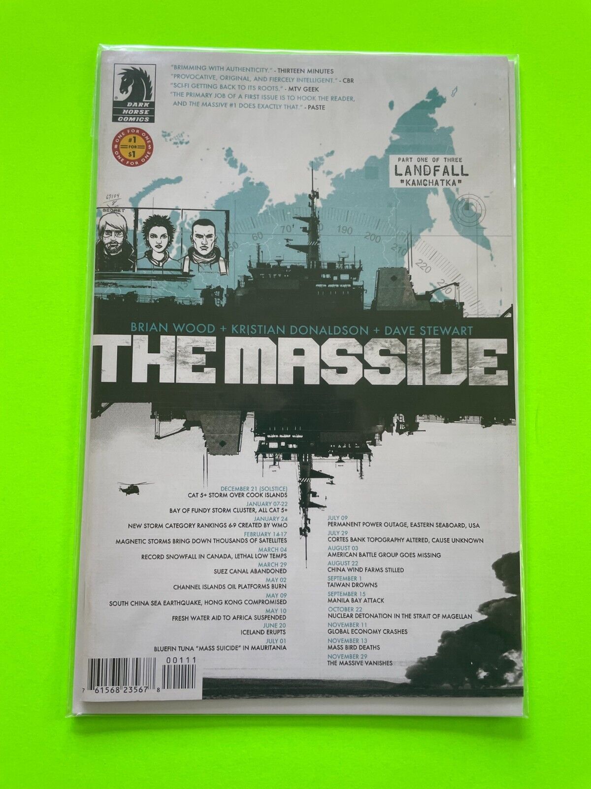 The Massive #1 (Dark Horse, 2013, 1 for $1 Edition) Brian Wood post-apocalyptic