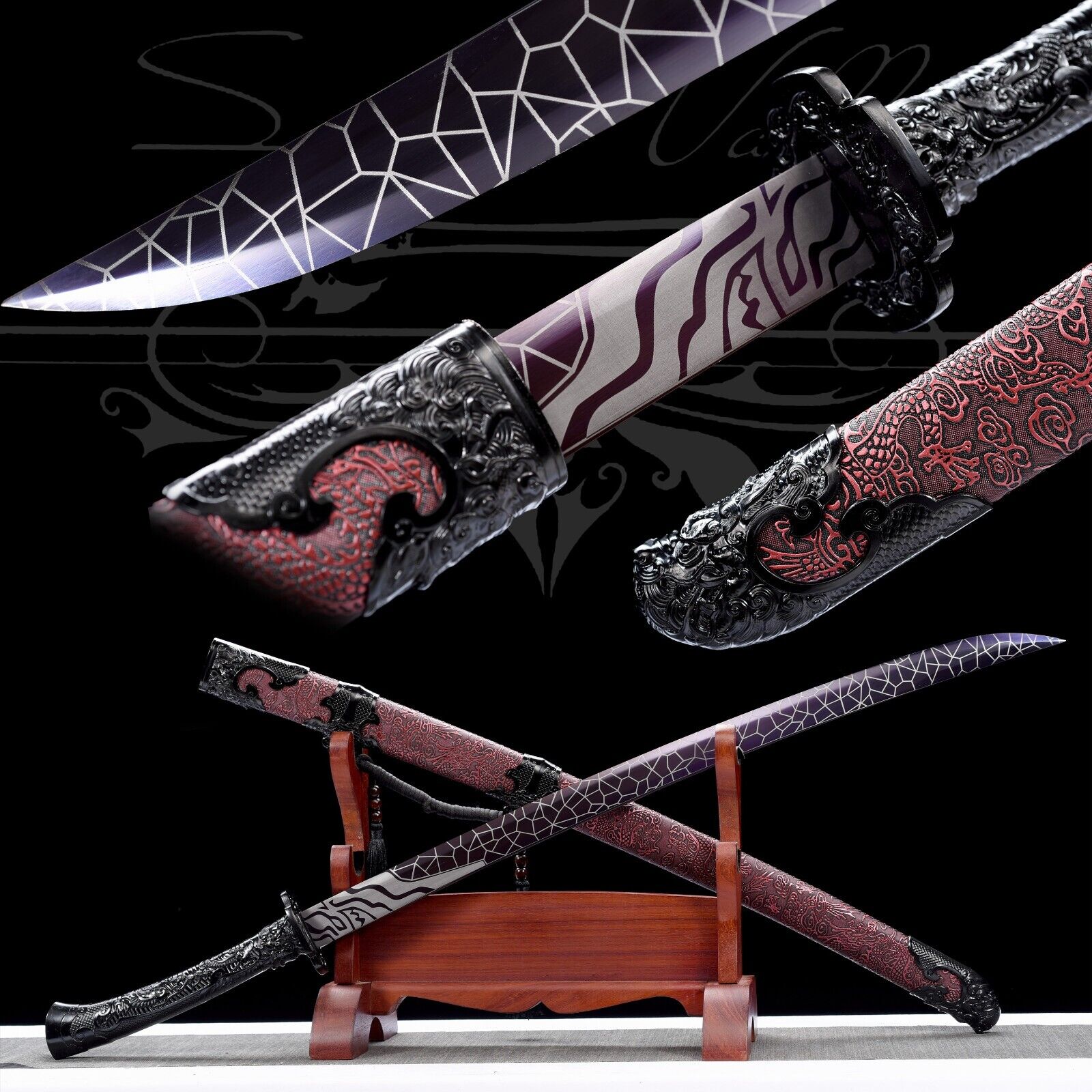 Handmade Katana/Manganese Steel/Collectible/Full Tang/Real/Sharpen Sword