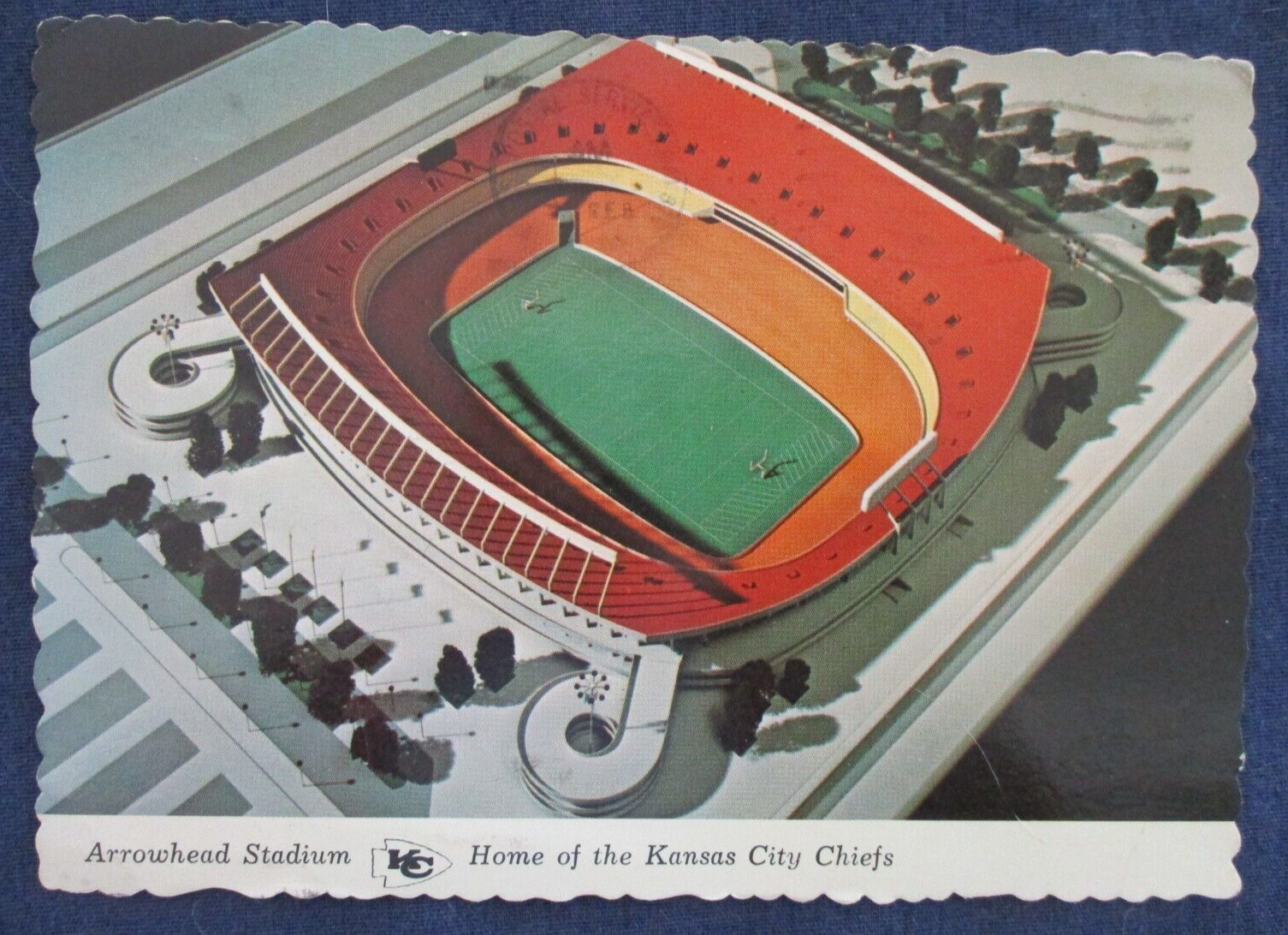 1974 Kansas City Missouri Chiefs Football Arrowhead Stadium Postcard