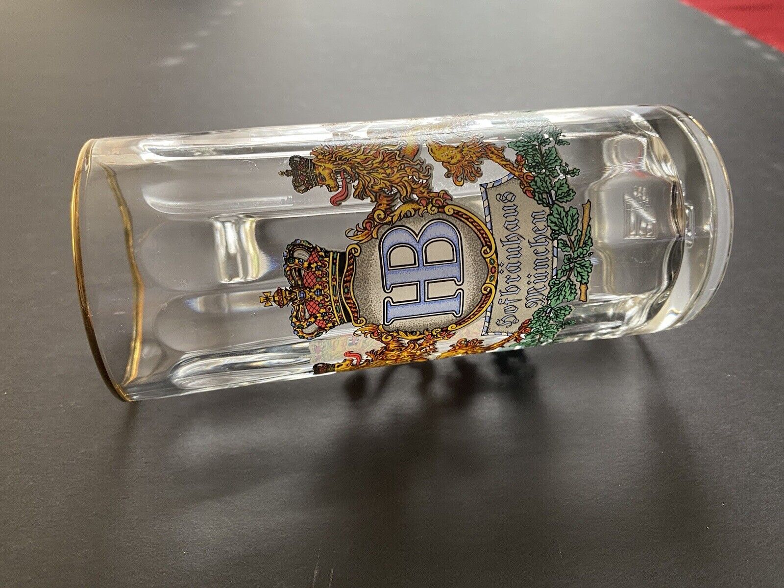Vintage 1990 Glass German Beer Stein