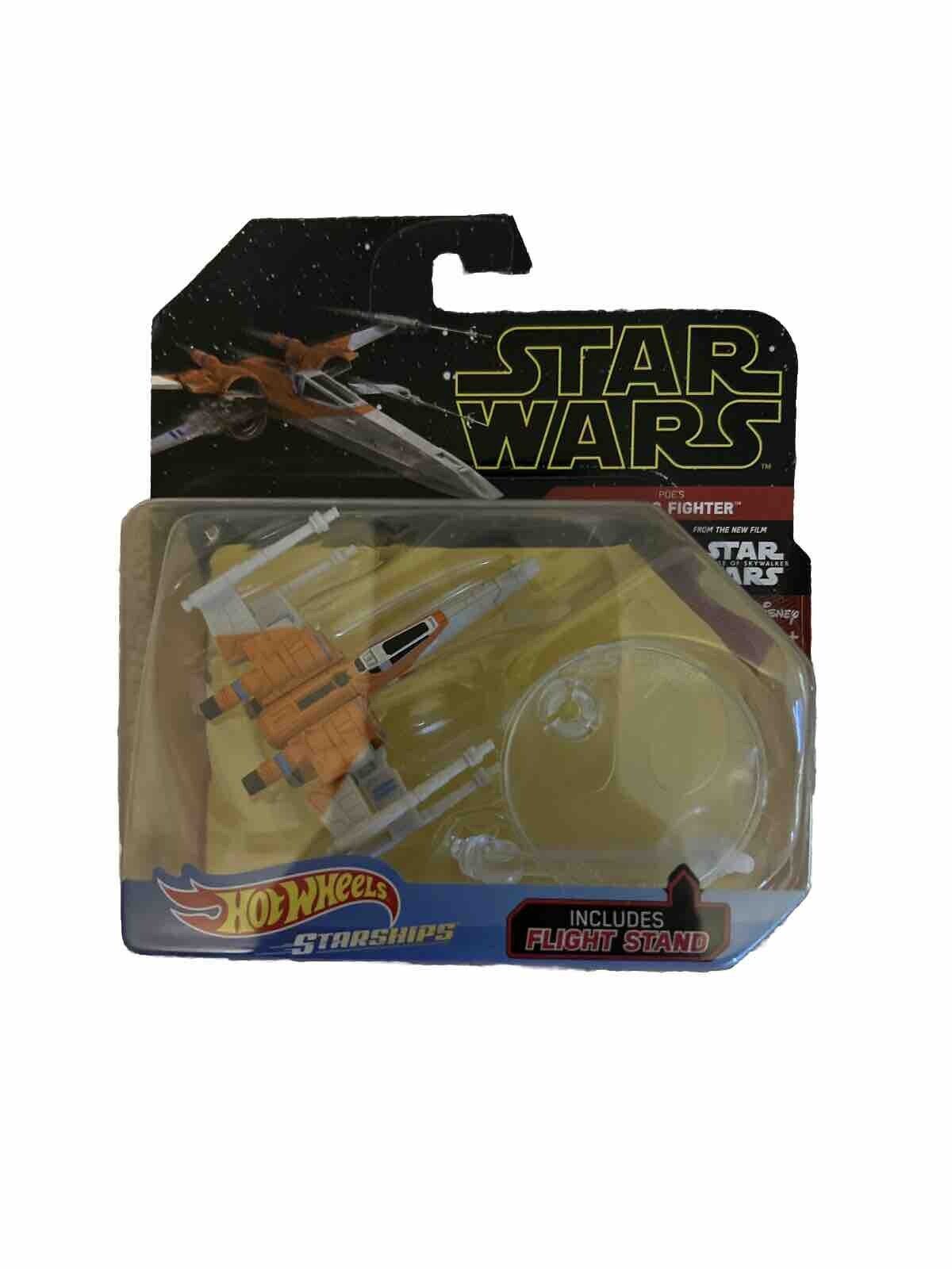 Hot Wheels Star Wars Starships Poe’s X-Wing Fighter W/ Flight Stand 2019 Mattel