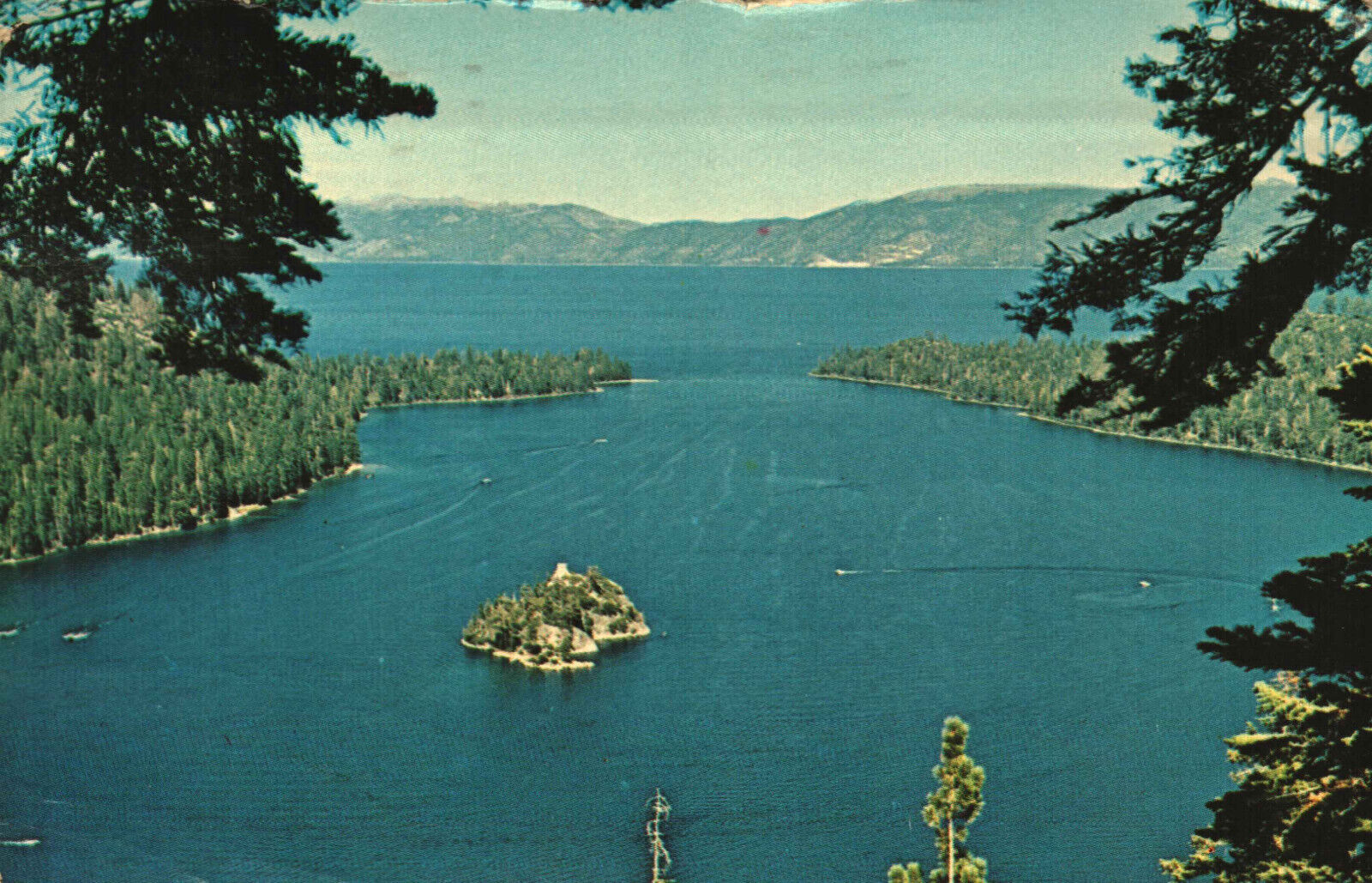 Postcard Emerald Bay On Lake Tahoe California CA Posted 1965
