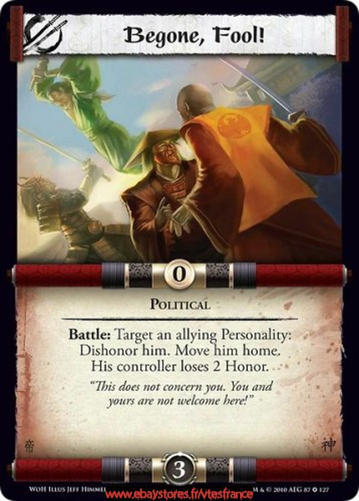 L5R CCG - Begone, Fool - Strategy / War of Honor ENG