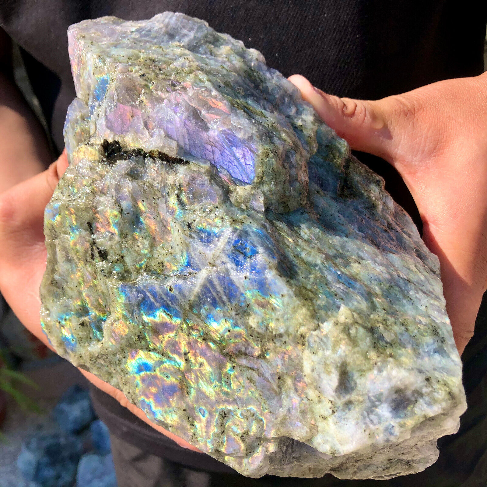 6.99lb Natural Labradorite Crystal Stone Natural Rough Mineral Specimen Healing