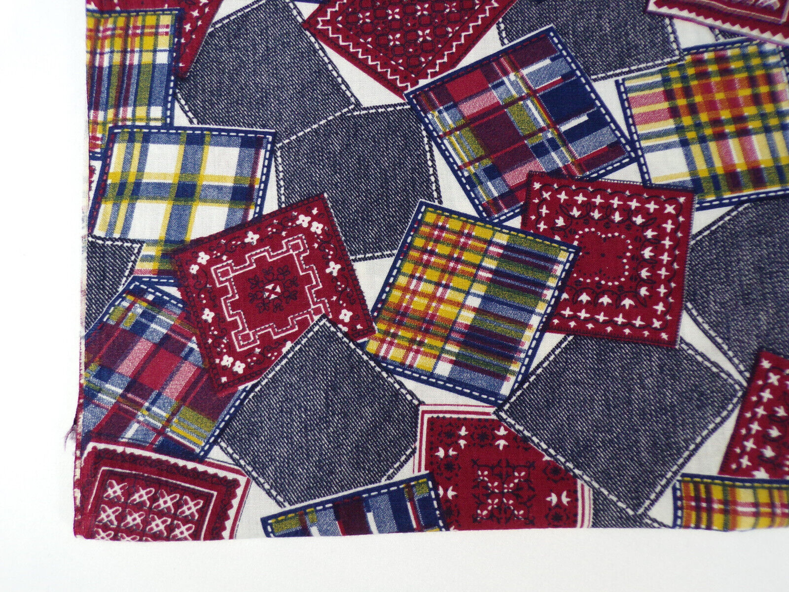 Vintage Bandana Fabric 1960s Pattern 36\