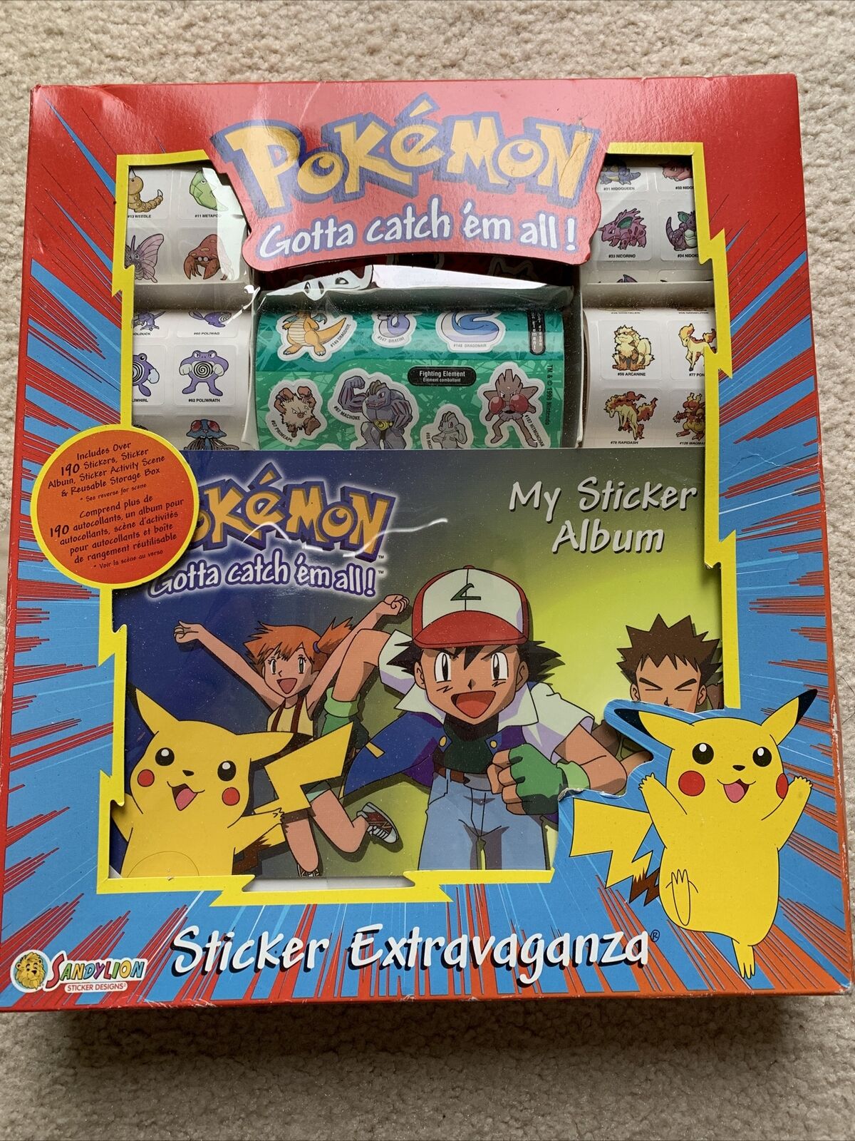Vintage 90’s Nintendo Pokémon STICKER EXTRAVAGANZA w/ Album - Read