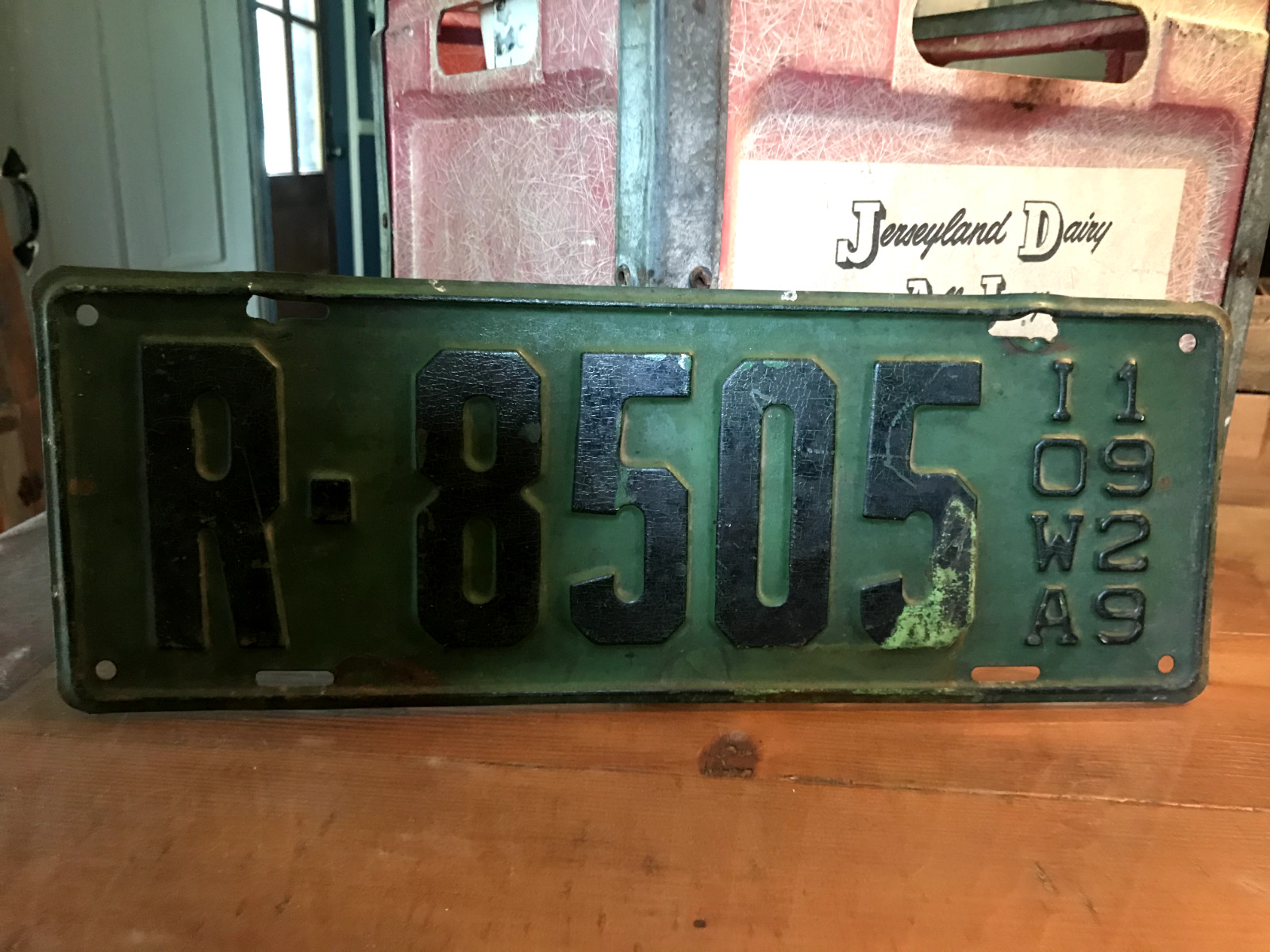 1929 Iowa License Plate Tag IA Original Vintage Antique R 8505
