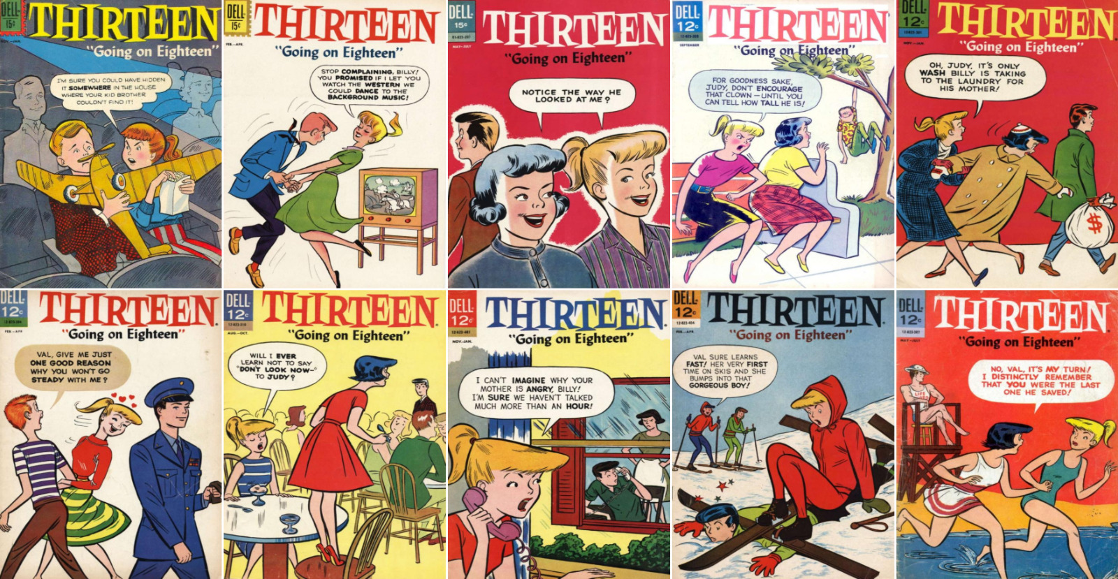 1961 - 1964 Thirteen Going On Eighteen Comic Book Package - 10 eBooks on CD