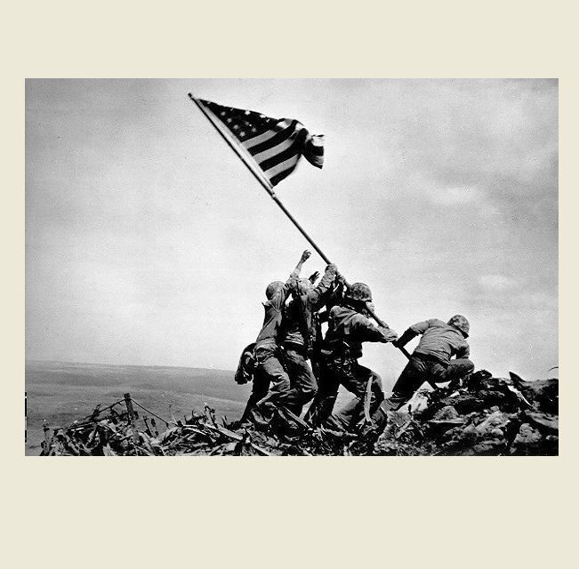 1945 Iwo Jima Flag Raising PHOTO Ira Hayes, Gagnon,Schultz US Marine Navy Heroes