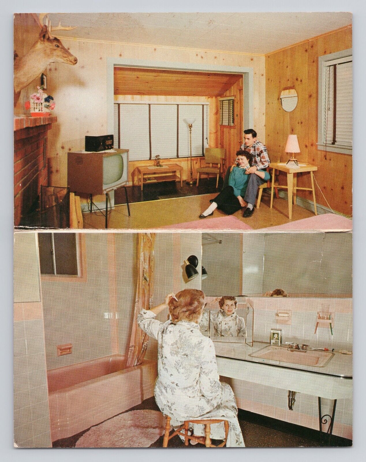 Postcard Honeymoon Haven Resort Dingmans Ferry Poconos Pennsylvania Rooms 1962