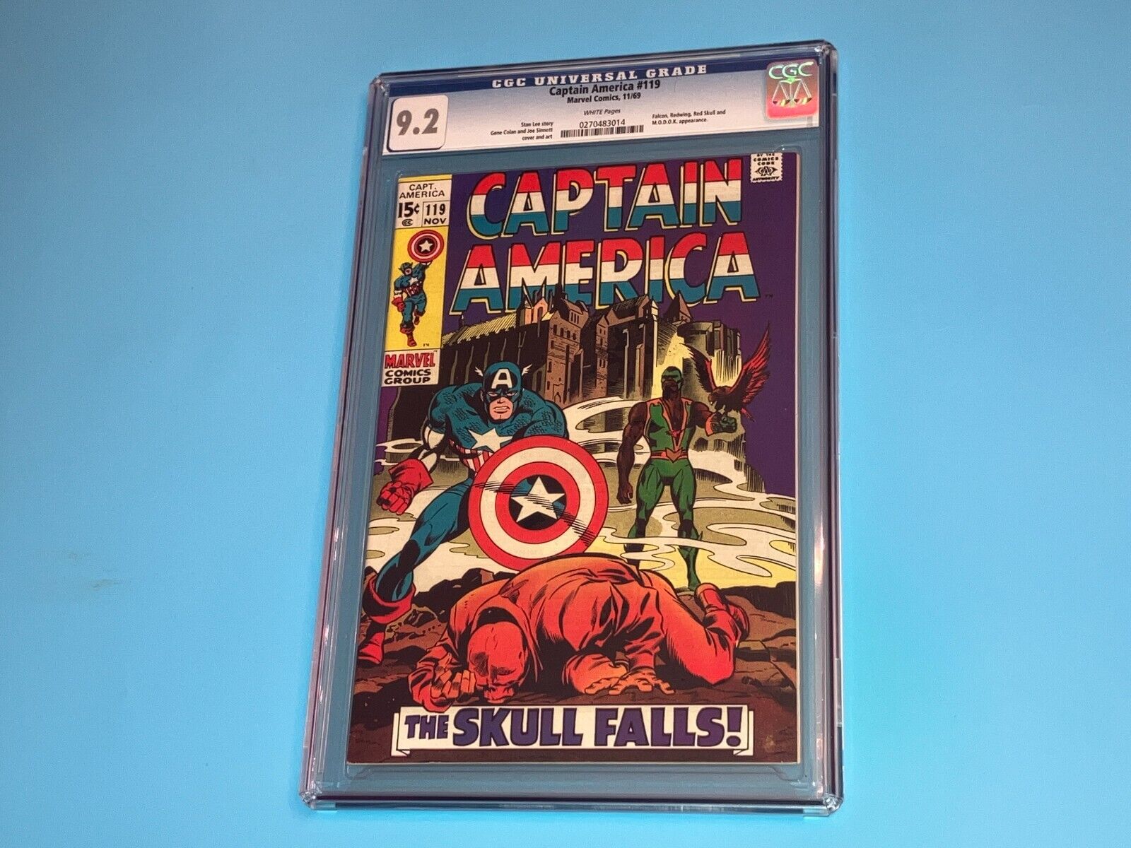 CAPTAIN AMERICA #119 CGC 9.2 1969 WHITE PAGES FALCON RED SKULL