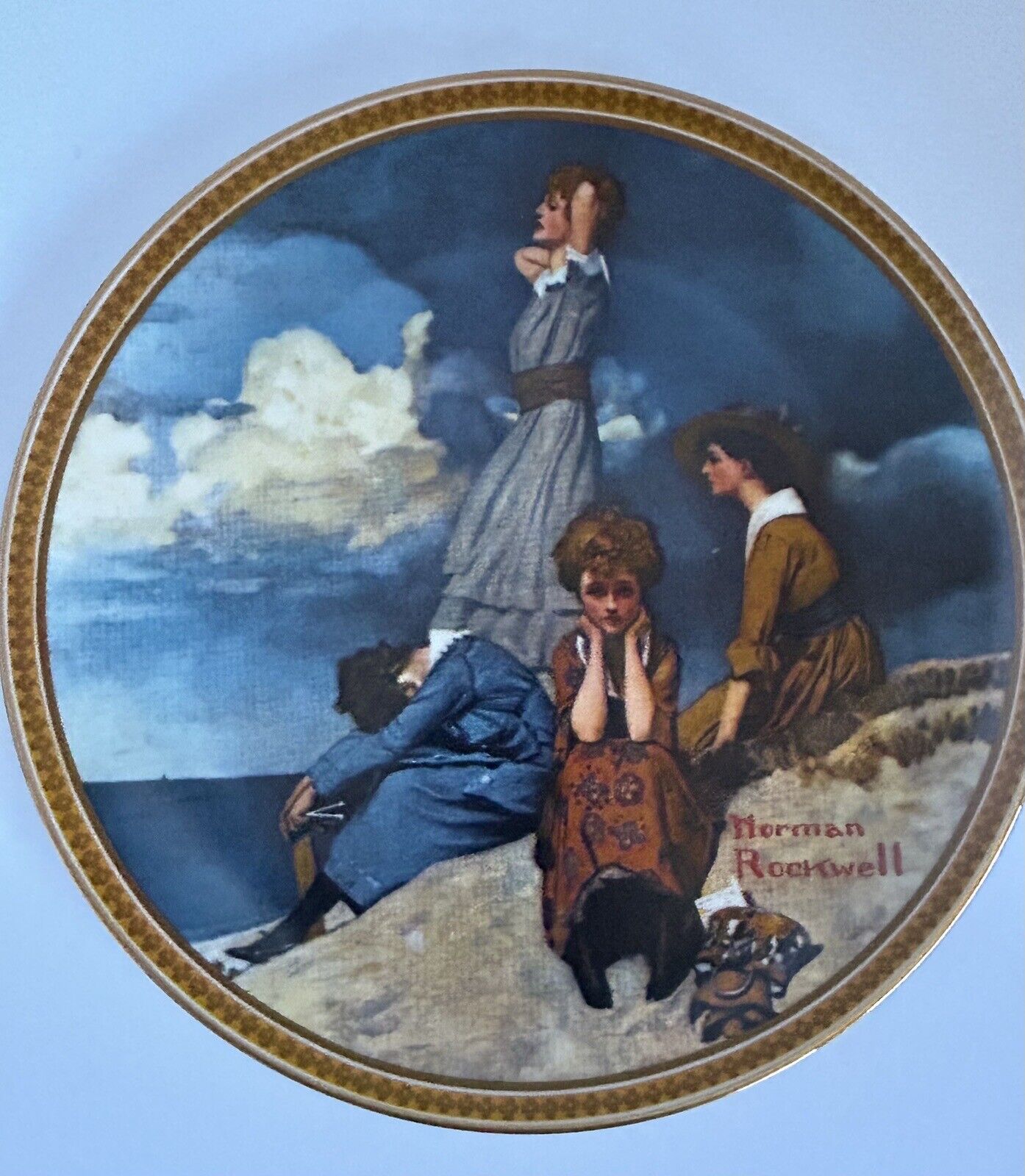 Lot Of 2 Collectors Plates. Norman Rockwell. Rediscovered Women Knowles
