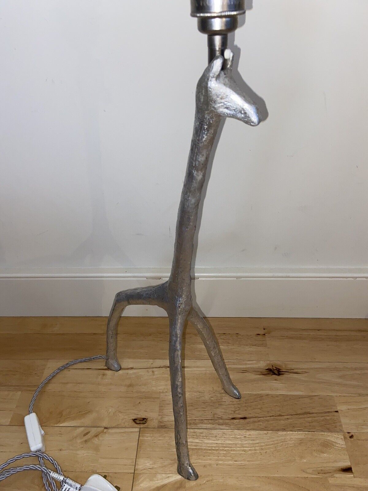 Porta Romana Giraffe Lamp In Decayed Silver SLB54