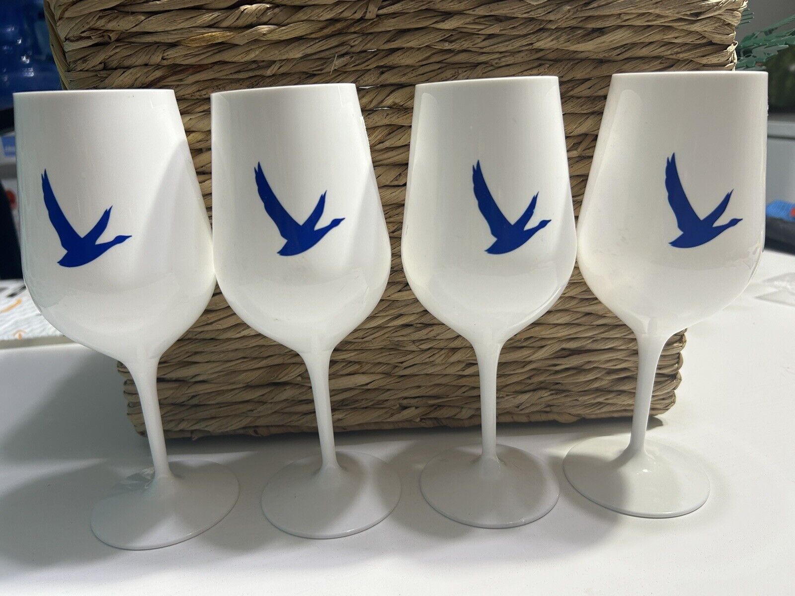 4 x Grey Goose Vodka Plastic Glasses Drinkware Bar Cocktails Picnics