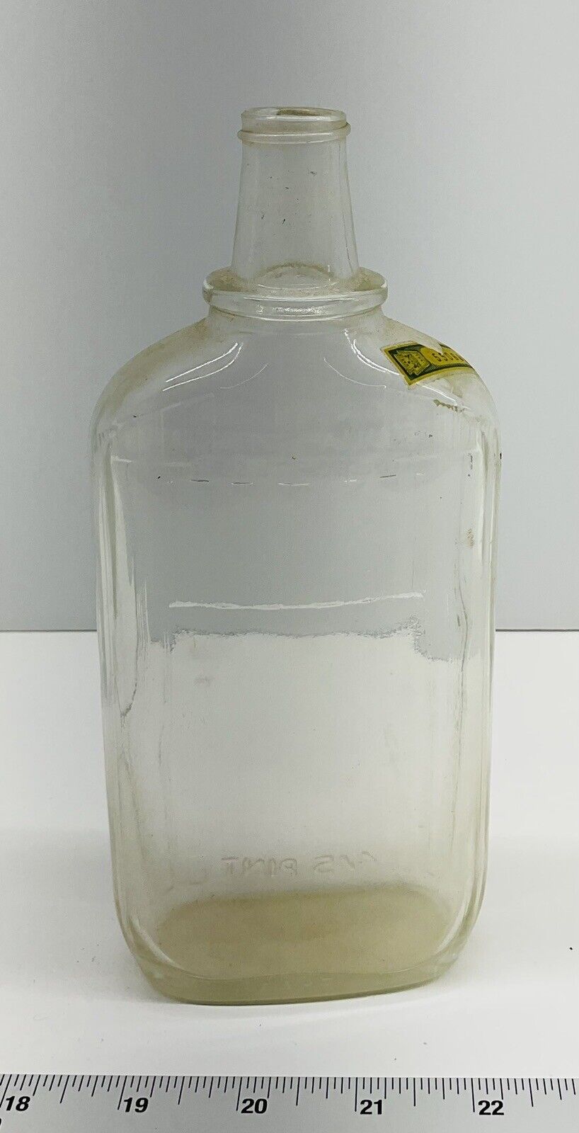 Vintage PA 1962-63 Clear Glass Liquor Bottle 4/5 Pint