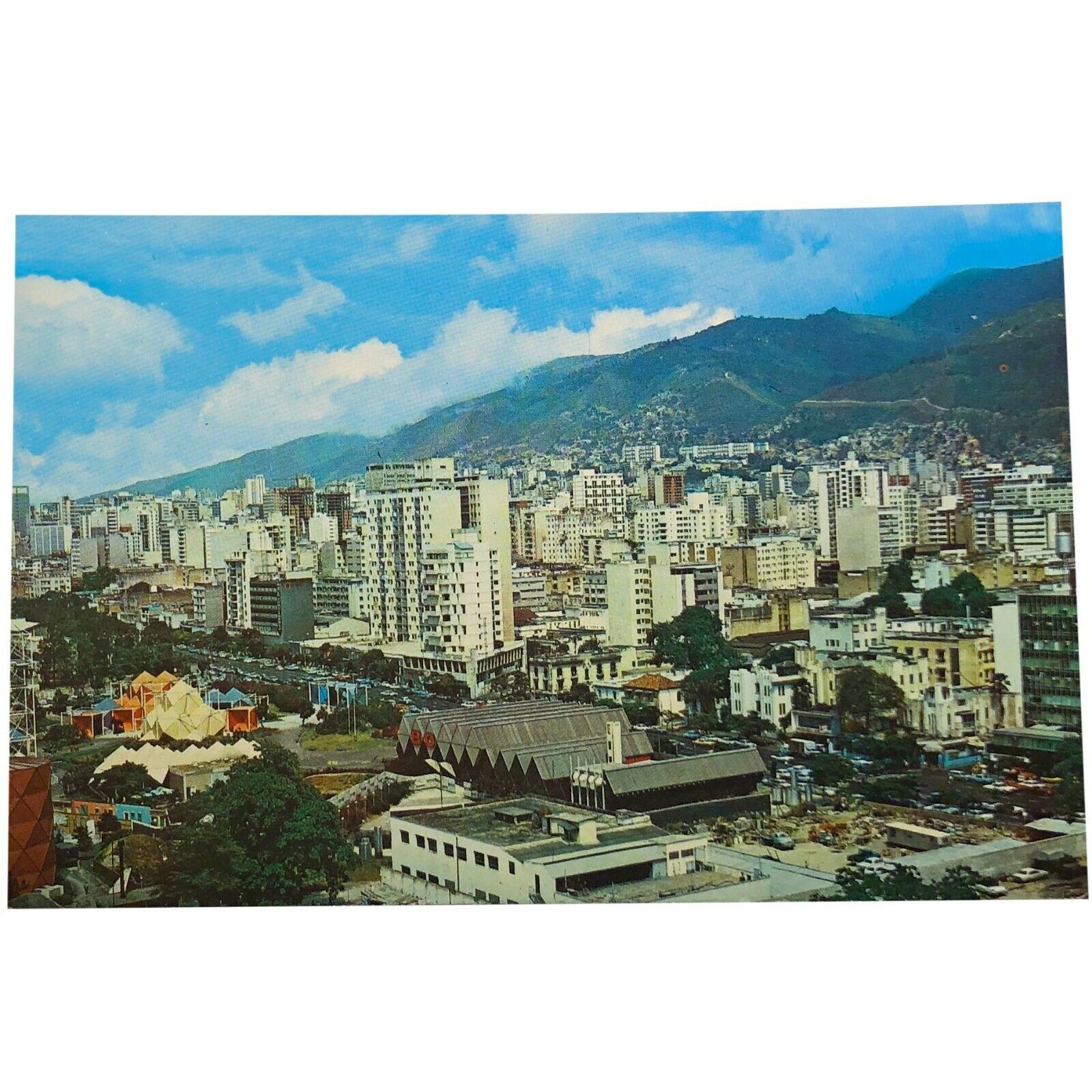Vintage Postcard, Panoramica del Centro de la Ciudad, Caracas, Venezuela