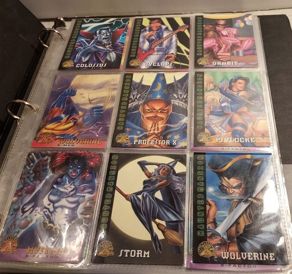 X-MEN FLEER 1996 TRADING CARDS LOT OF 80. INCLUDES DOUBLES/freeSHIP
