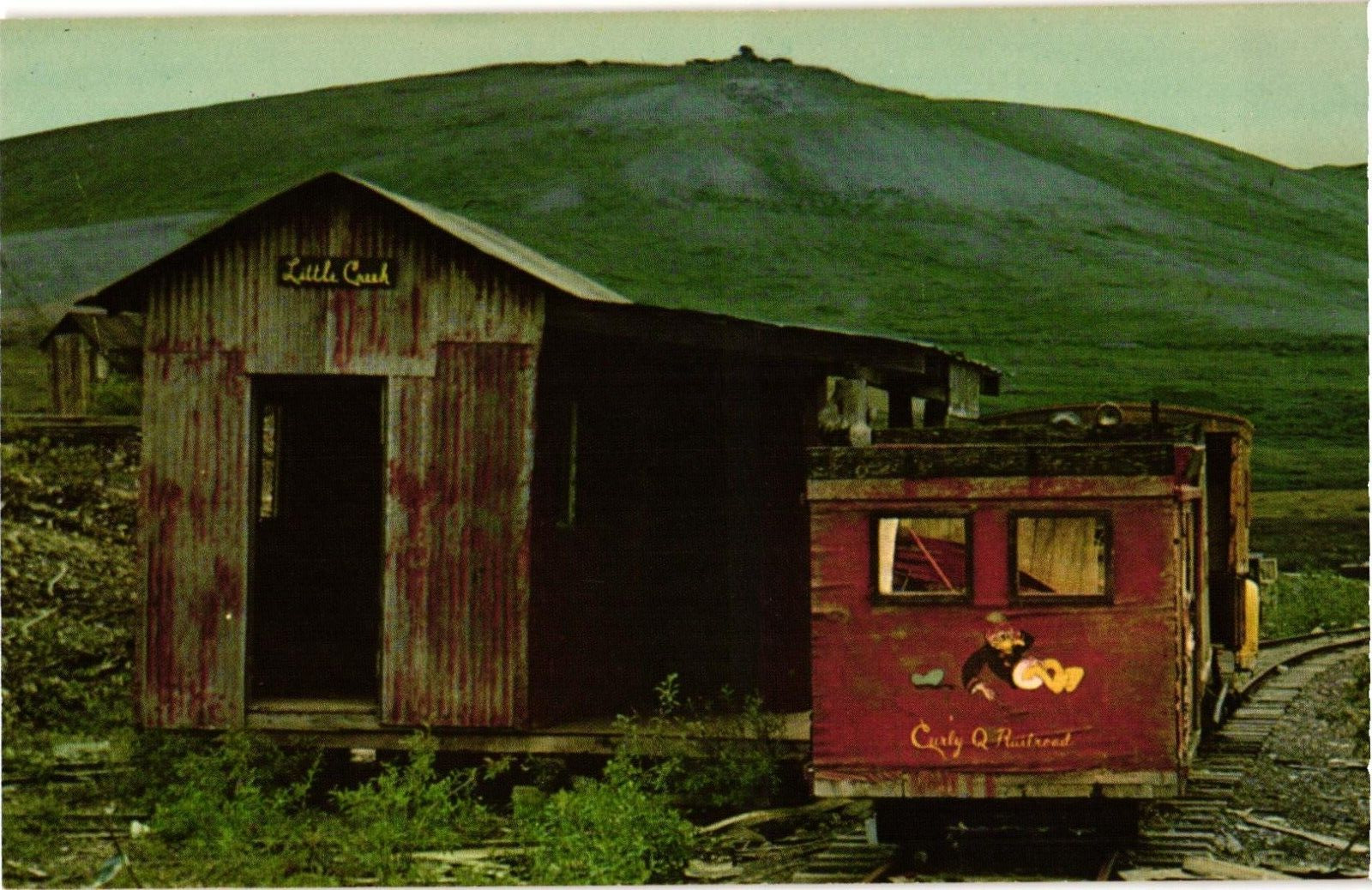 Nome Alaska Original Gold Train Car Chrome Postcard Unposted
