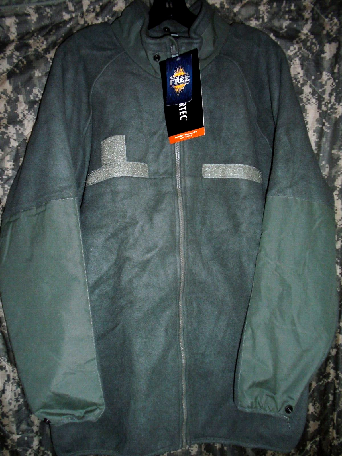 Polartec ARMY EWOL Flame Resistant Liner Fleece Jacket Foliage Green LARGE-REG