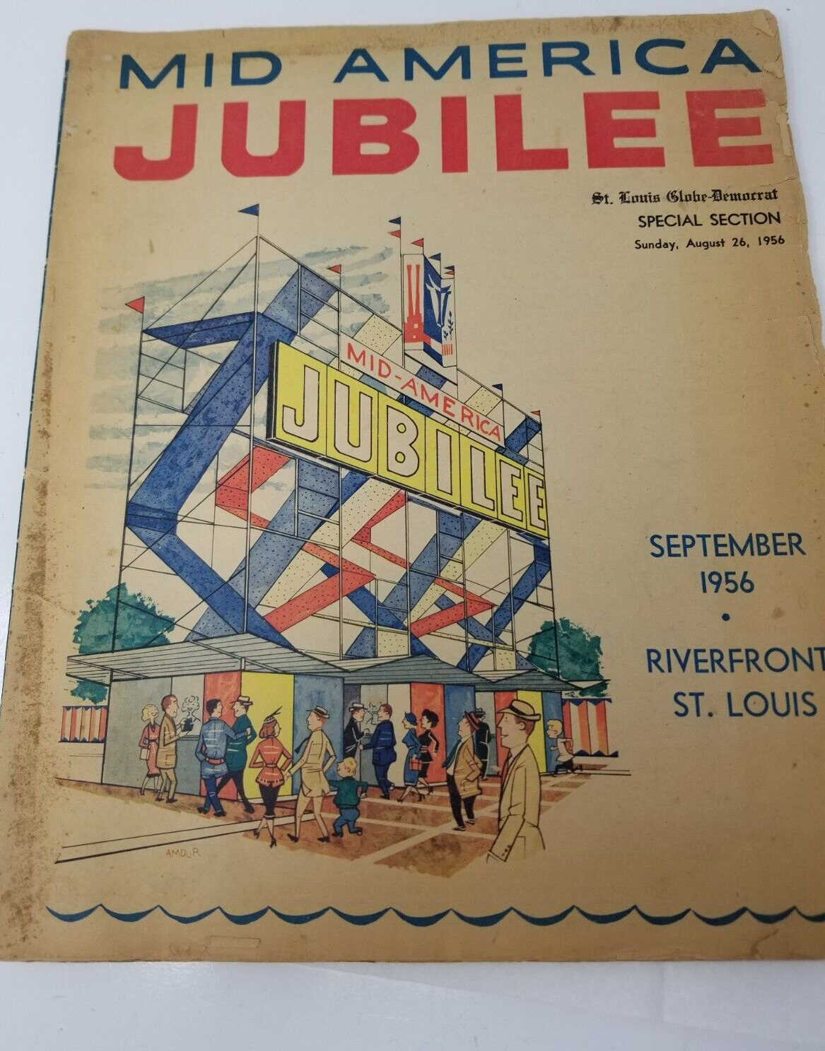 Mid American Jubilee Riverfront St. Louis 1956 Kitsch Program St. Louis Future