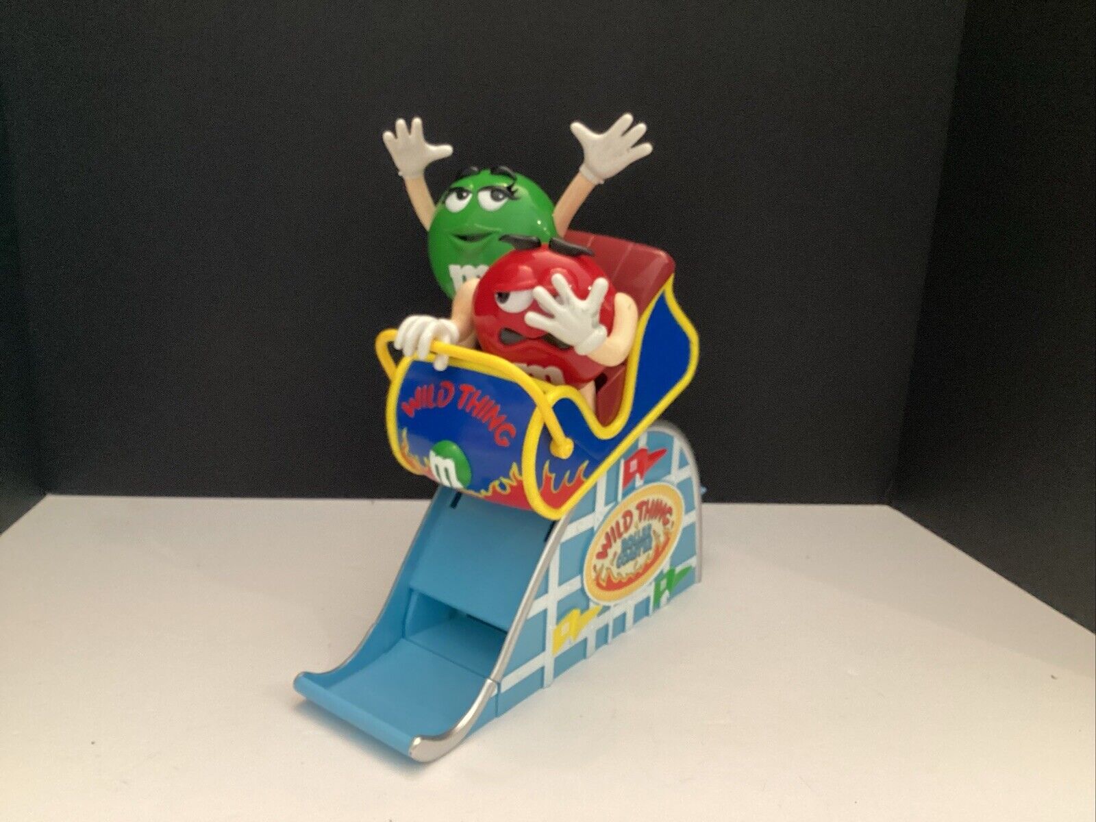 M&M\'s Wild Thing Roller Coaster Candy Dispenser Vintage 1991 Toy Figure RARE