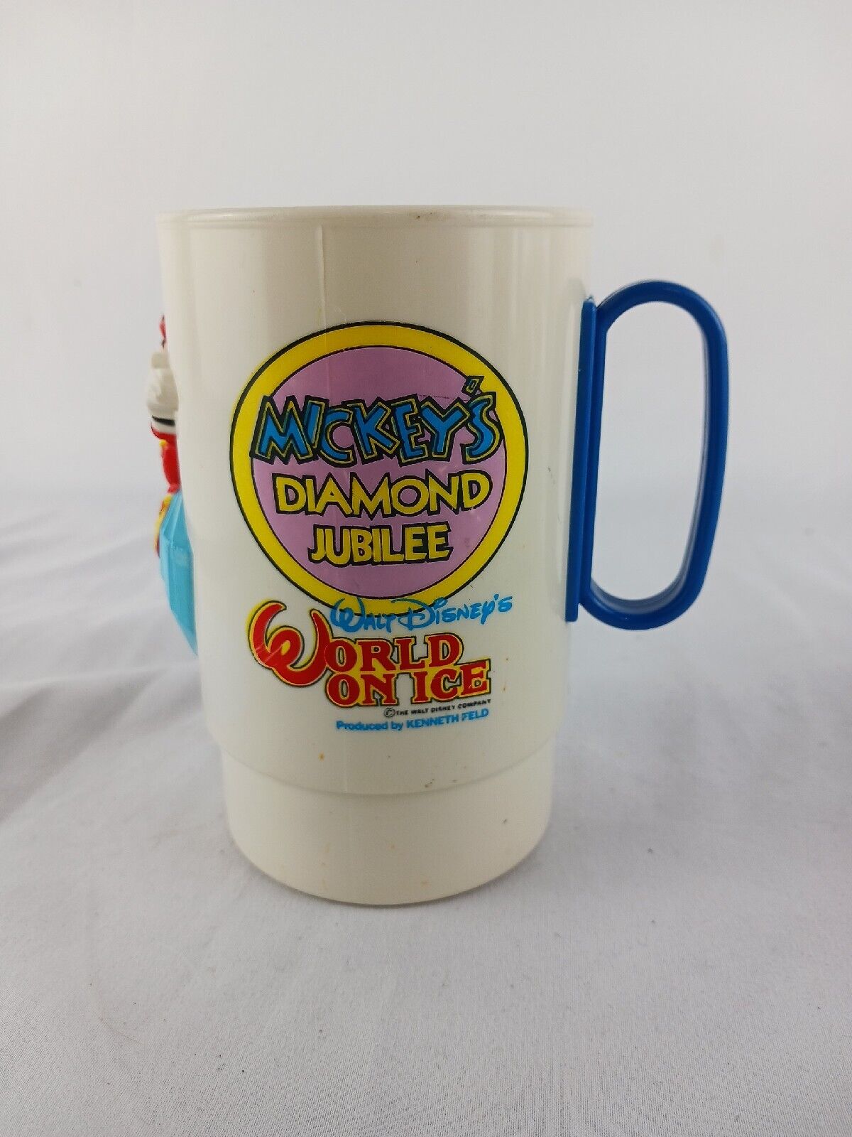 Vintage Mickeys Diamond Jubilee World On Ice Collectors Plastic Cup   