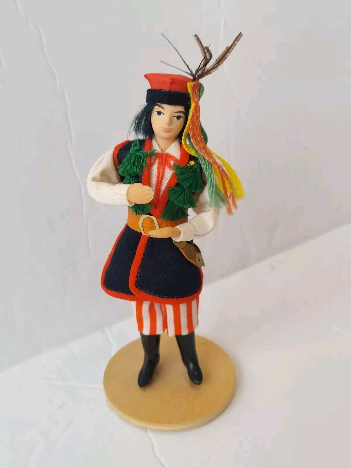 Vintage Lalki Regionalne Krakowiak Handmade Polish Folk Mini Doll, Sz: 5.5\