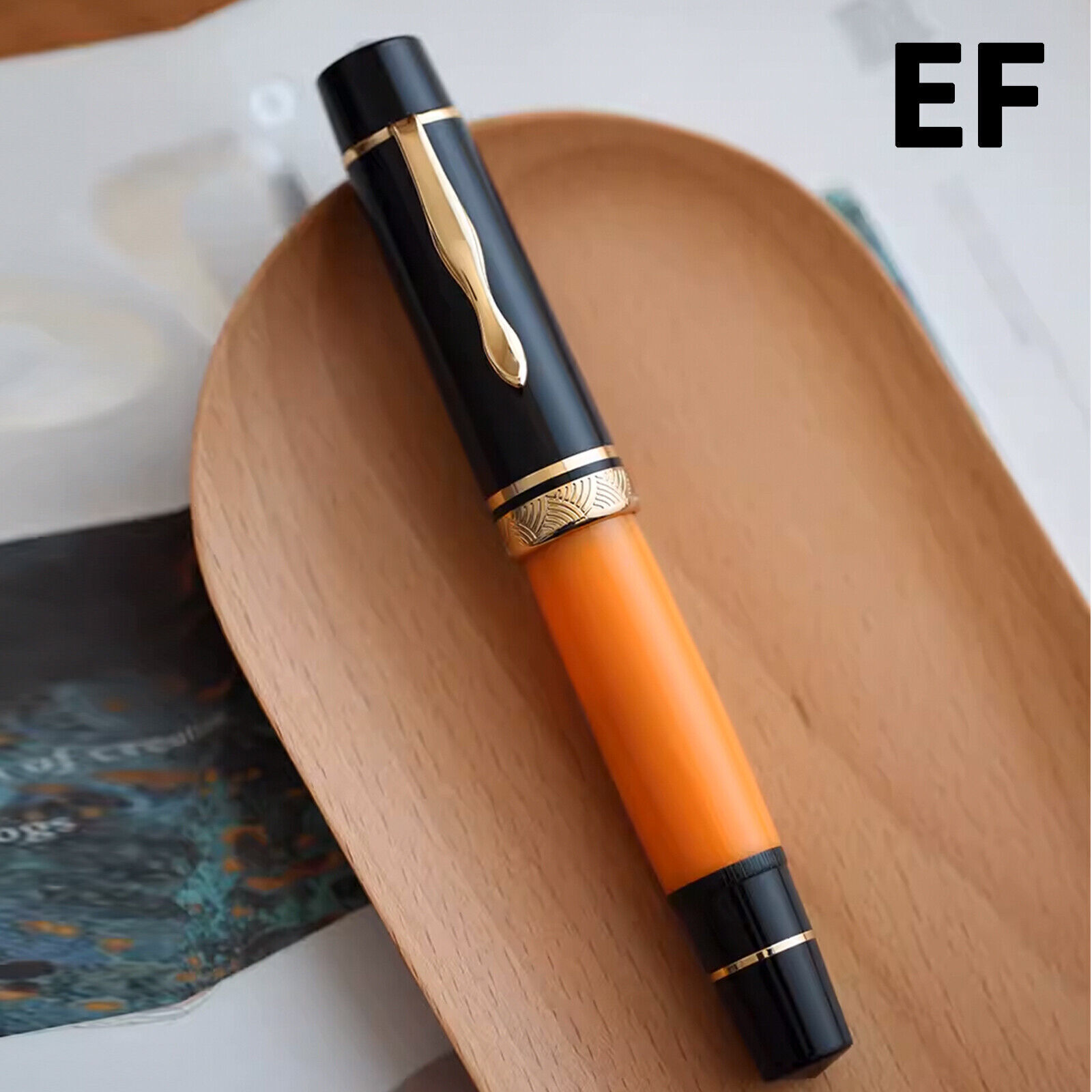 MAJOHN P139 Press Fountain Pen M/F/EF Writing Ink Pen W/ Copper Piston