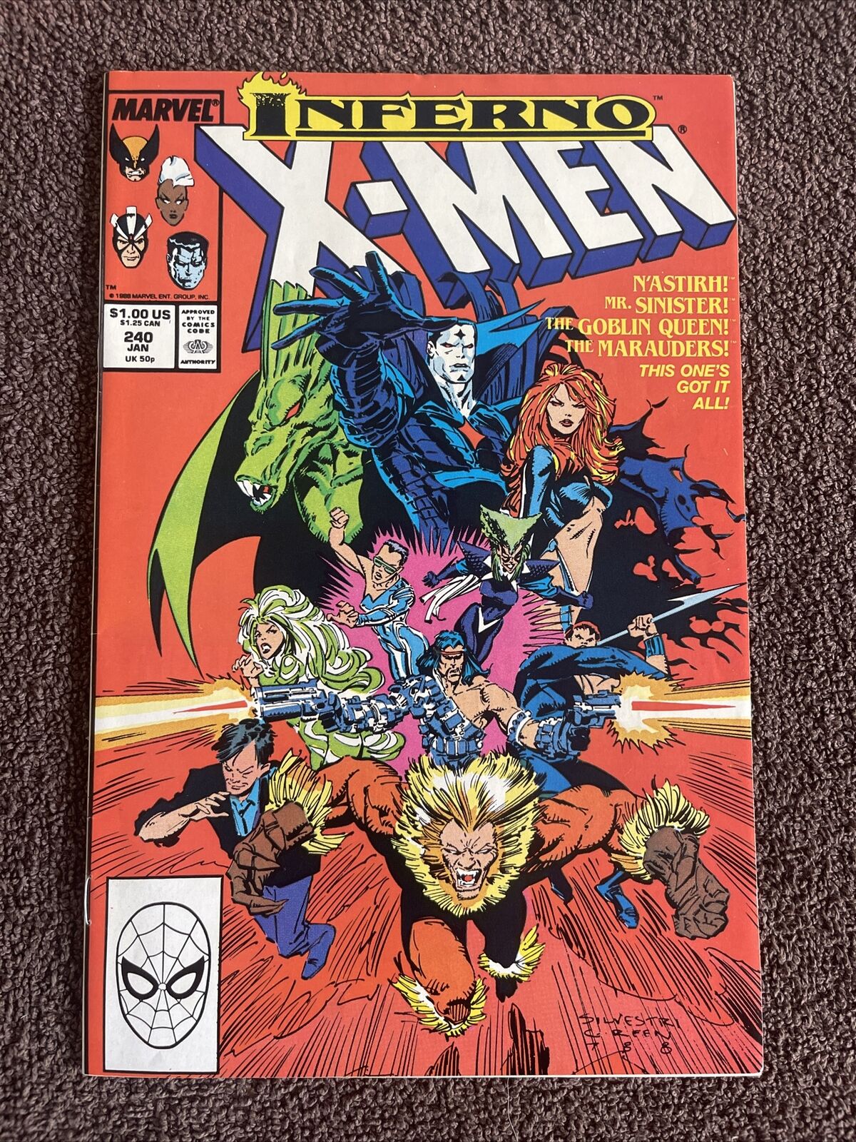 UNCANNY X-MEN #240 (Marvel, 1989) 1st Goblin Queen