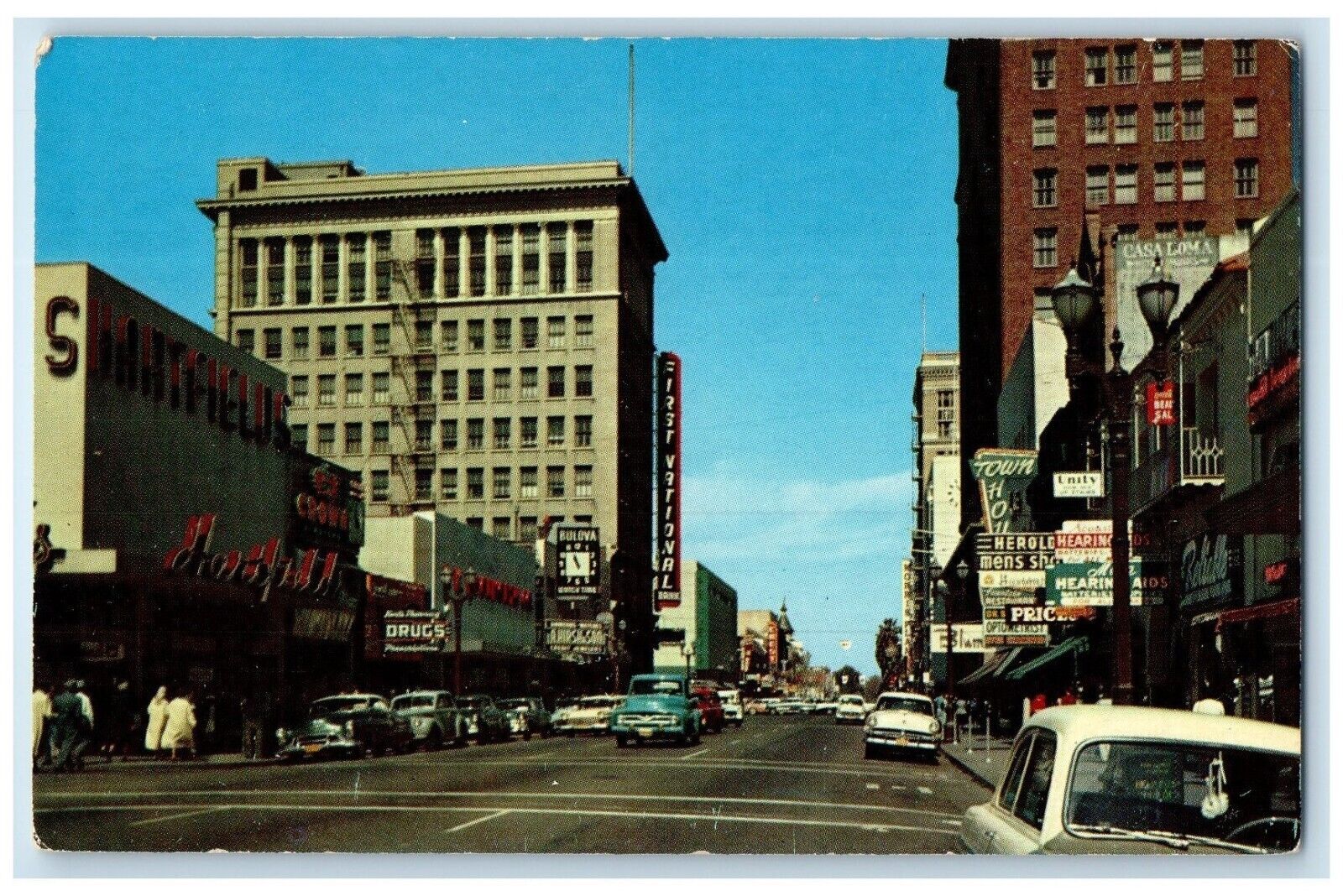 c1960 Looking North First Street Valley Heart\'s San Jose California CA Postcard
