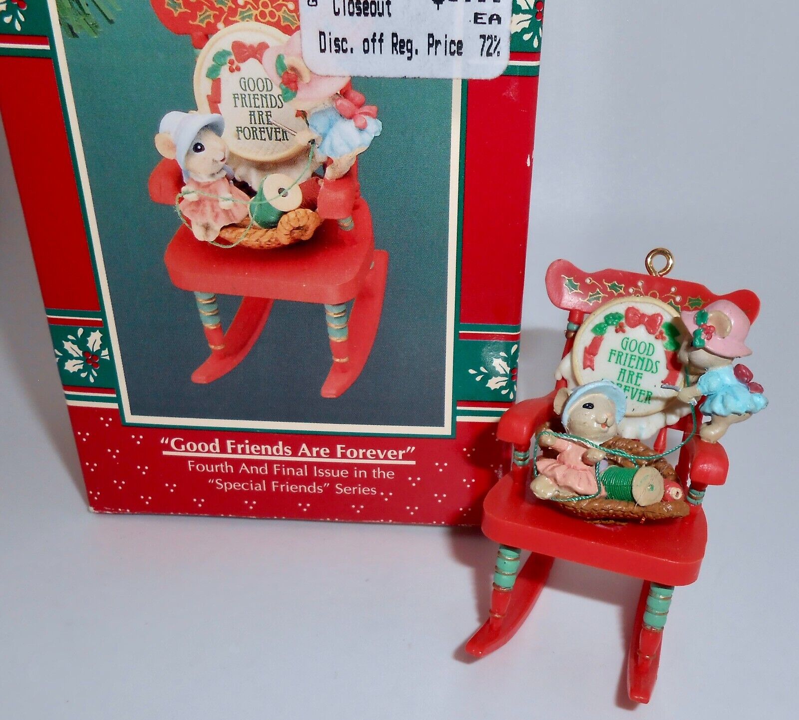 ENESCO Ornament 1994 GOOD FRIENDS ARE FOREVER 4th in Special Friends Series H56