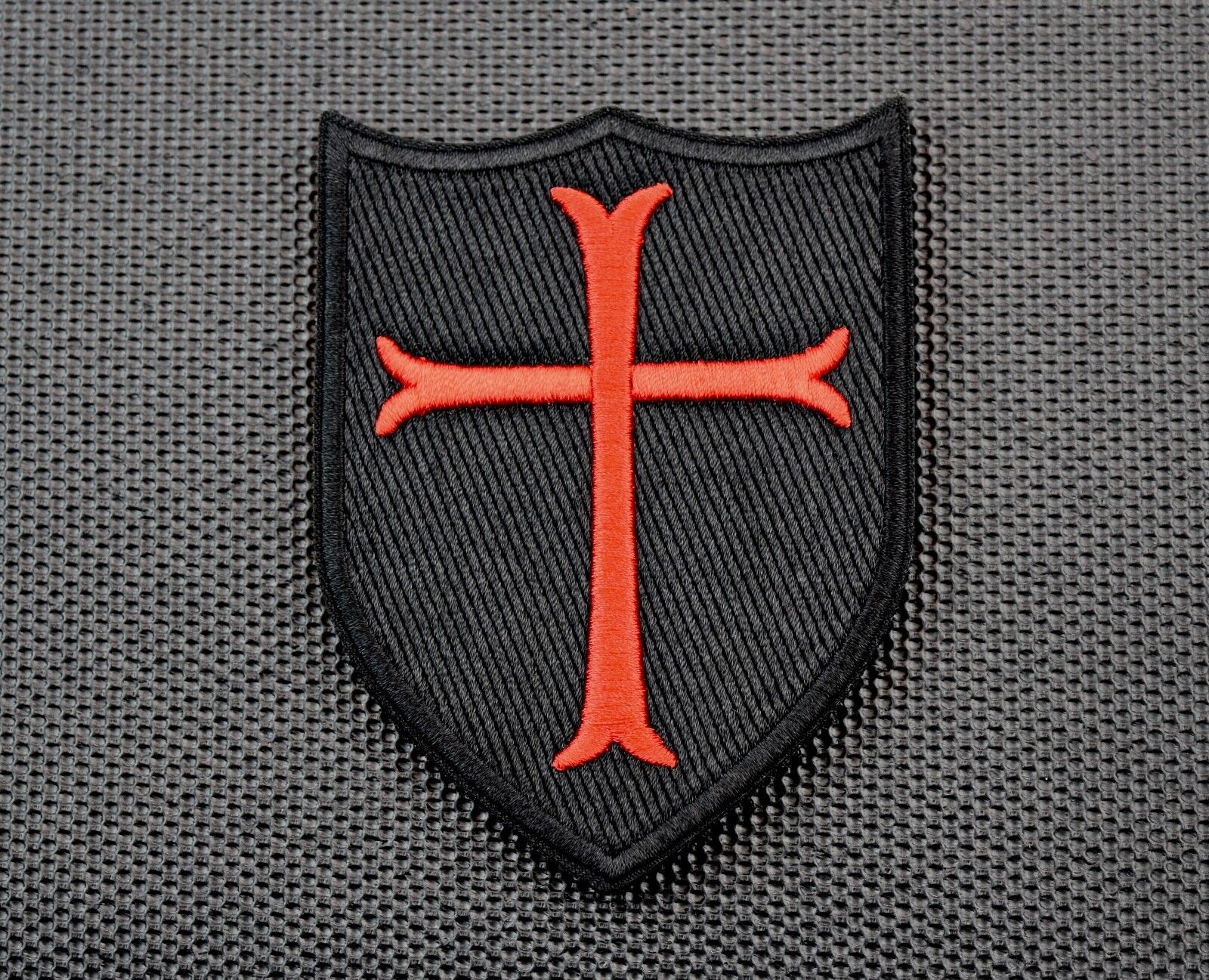 Premium Embroidered Crusader Cross Shield Navy SEAL DEVGRU Morale Patch