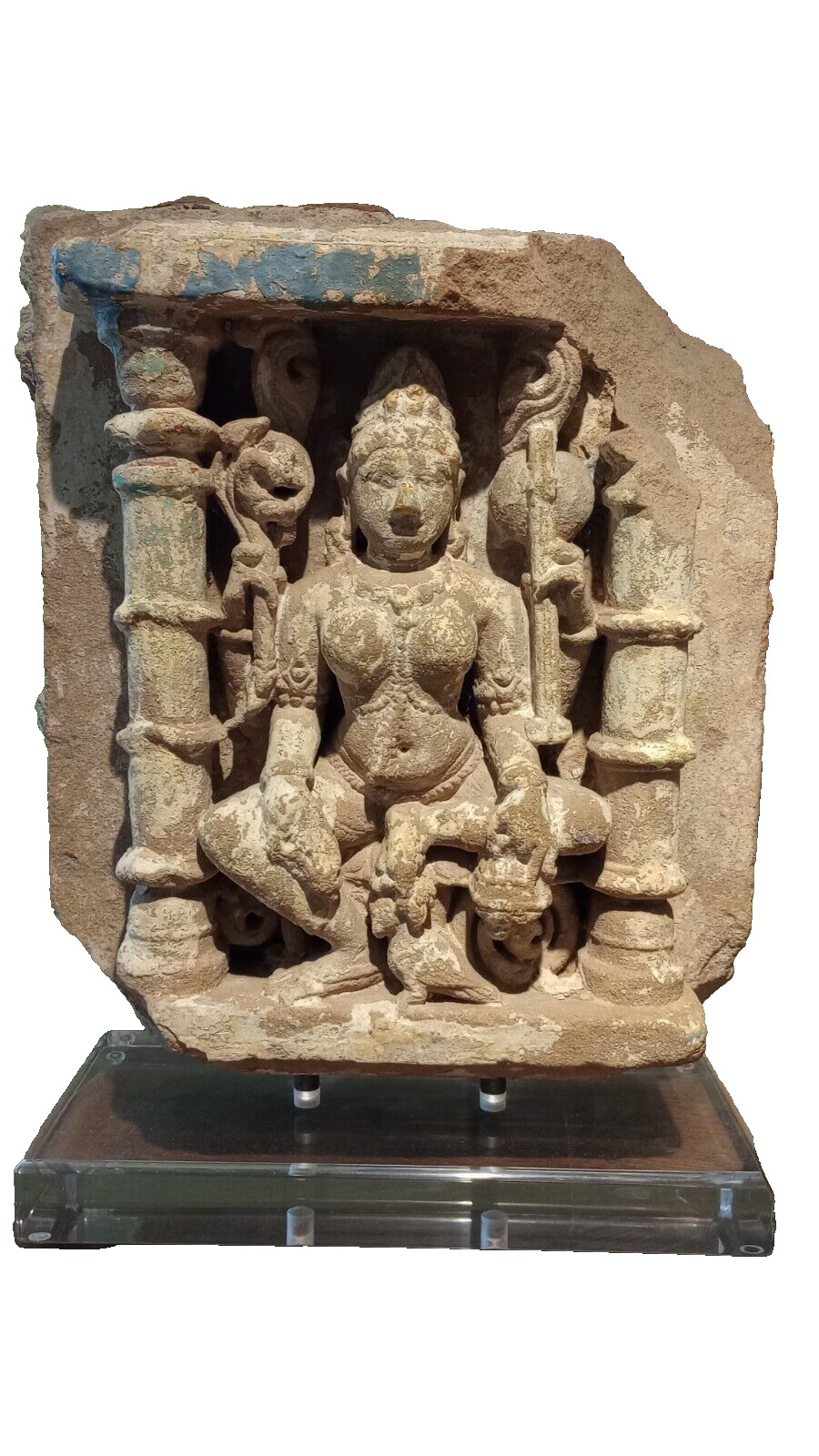 Early Hindu sandstone Temple panel of Lakshmi