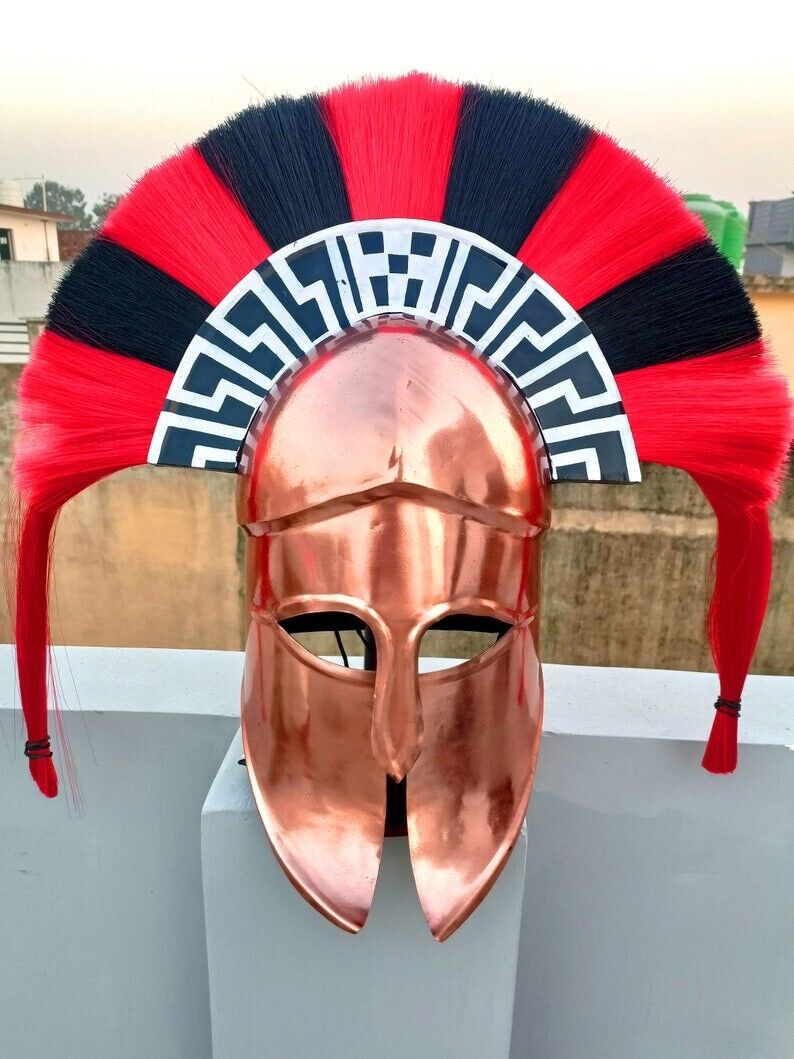 Historical Wearable Roman Crusader Spartan Helmet Best Quality Soldier Costume