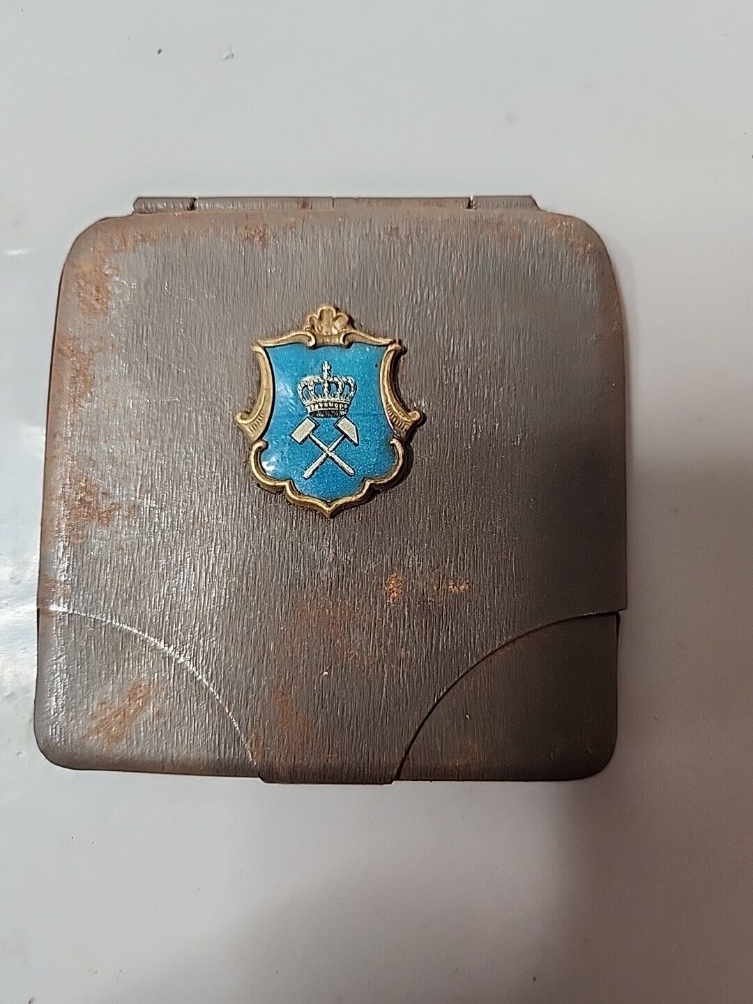 ww1 Imperial German patriotic cigarette case with blue Bodenmeis Crest  Bavarian