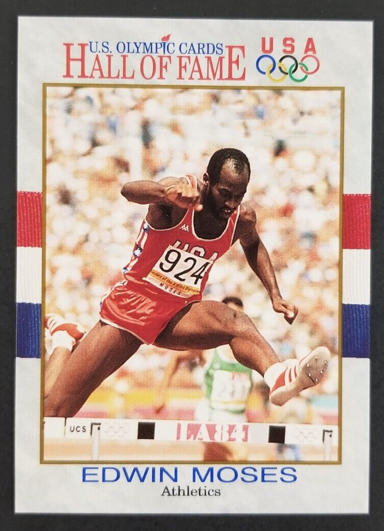 Edwin Moses 1991 Hurdles Olympic Hall of Fame Impel Card #25 (NM)
