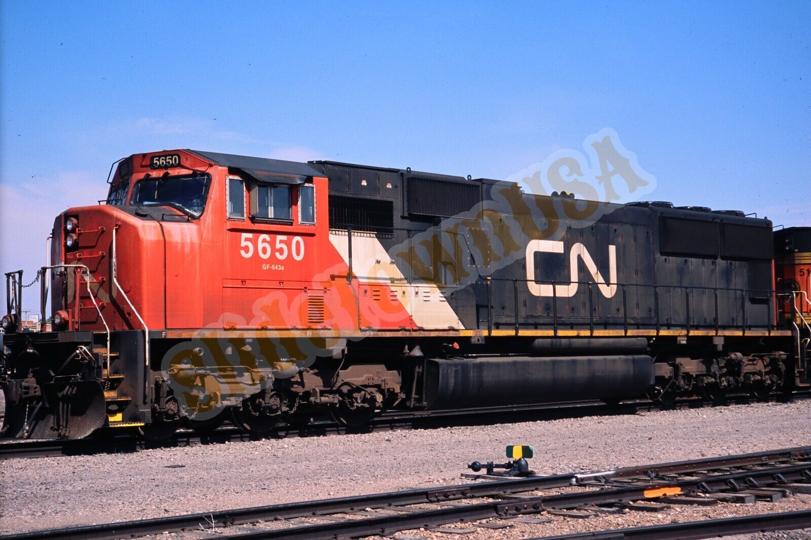 Vtg 2010 Train Slide 5650 CN Canadian National Engine McCook NE X7N011