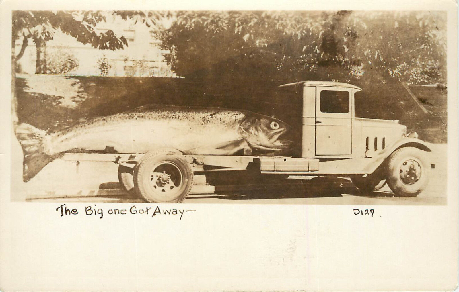 Vintage Postcard Exaggerated Speckled Trout The One That Got Away D127
