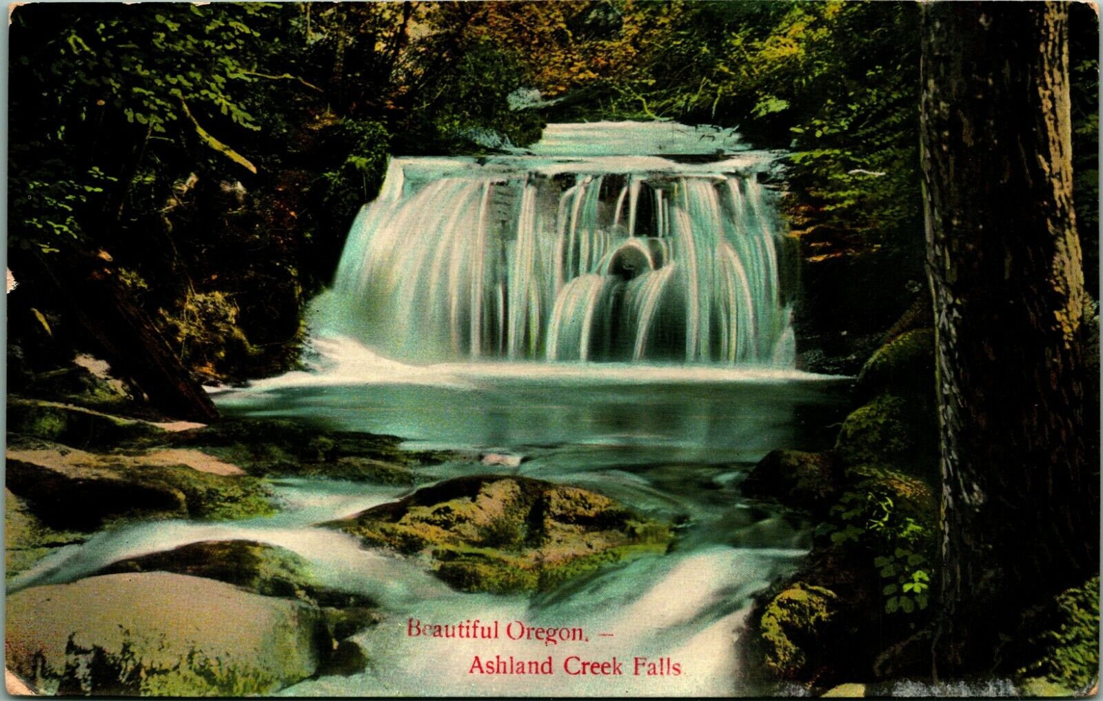 Ashland Creek Falls Waterfall Scene Ashland Oregon OR 1910 Postcard 