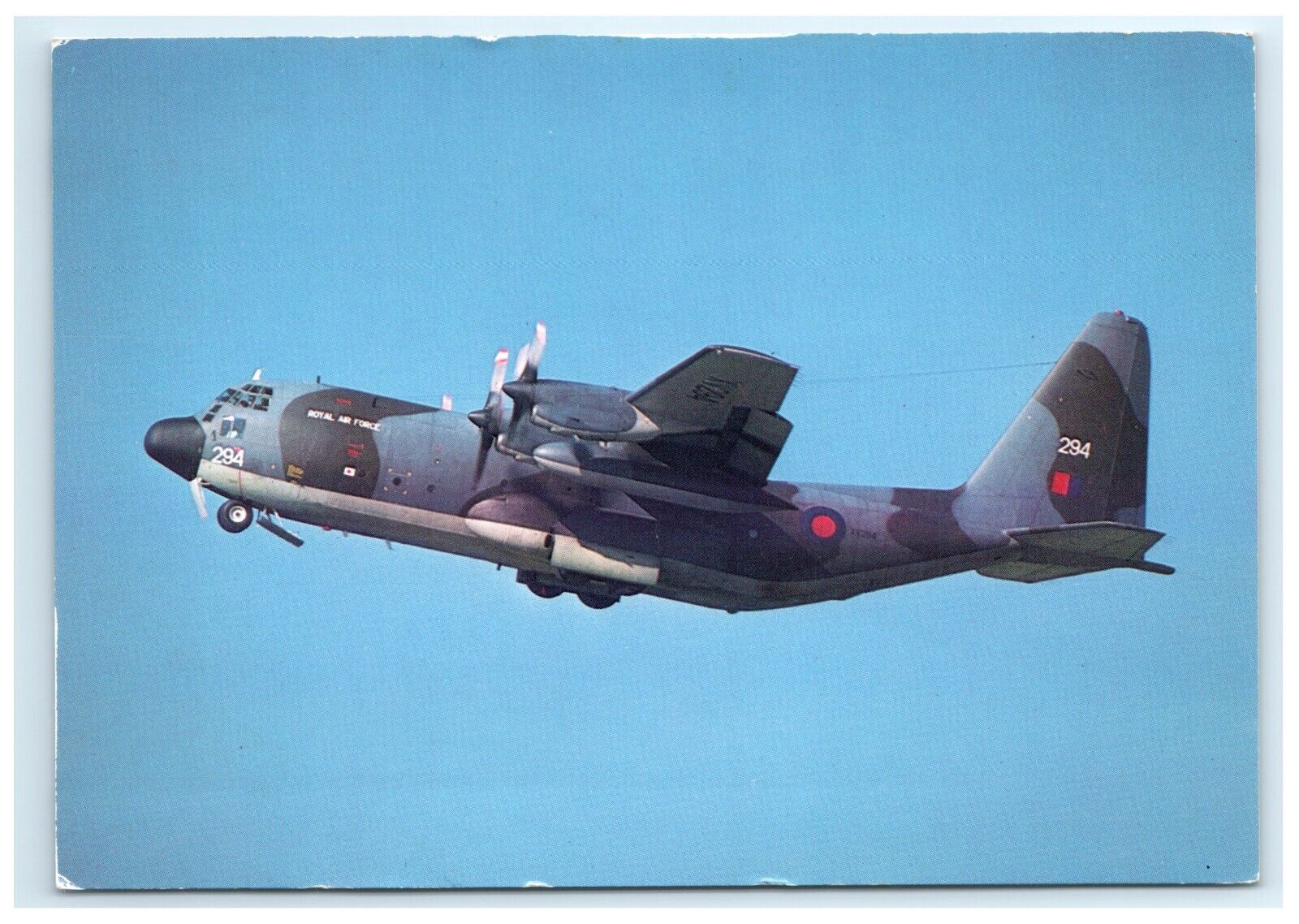 Airplane Lockheed C-130K Hercules C.1. XV294 RAF Lyneham Wilts Postcard