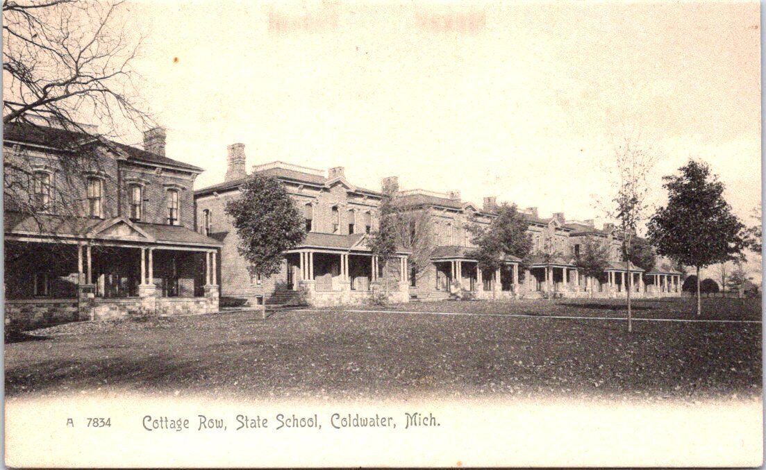 Cottage Row, State School, COLDWATER, Michigan Postcard - Rotograph Co.