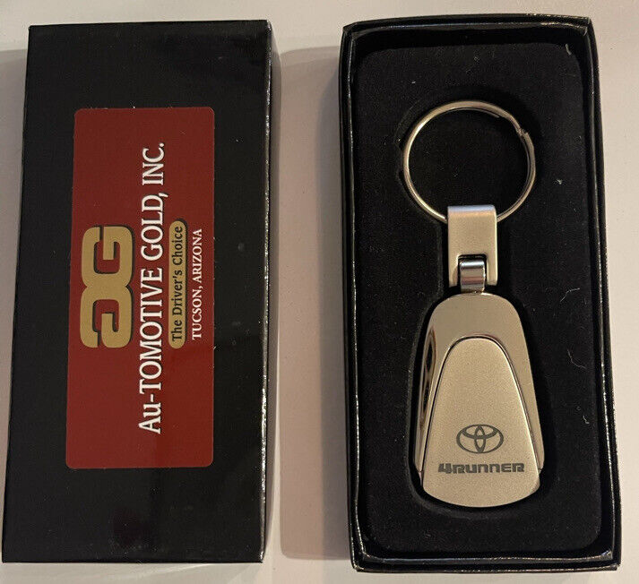 Toyota 4Runner Keychain & Keyring - Silver Metallic Teardrop Key Chain