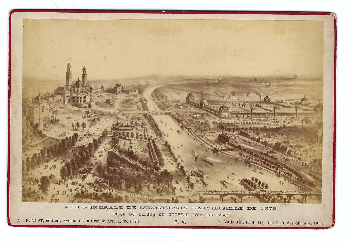 1878 Photo of Print, 1878 Universal Exposition Grounds, Paris