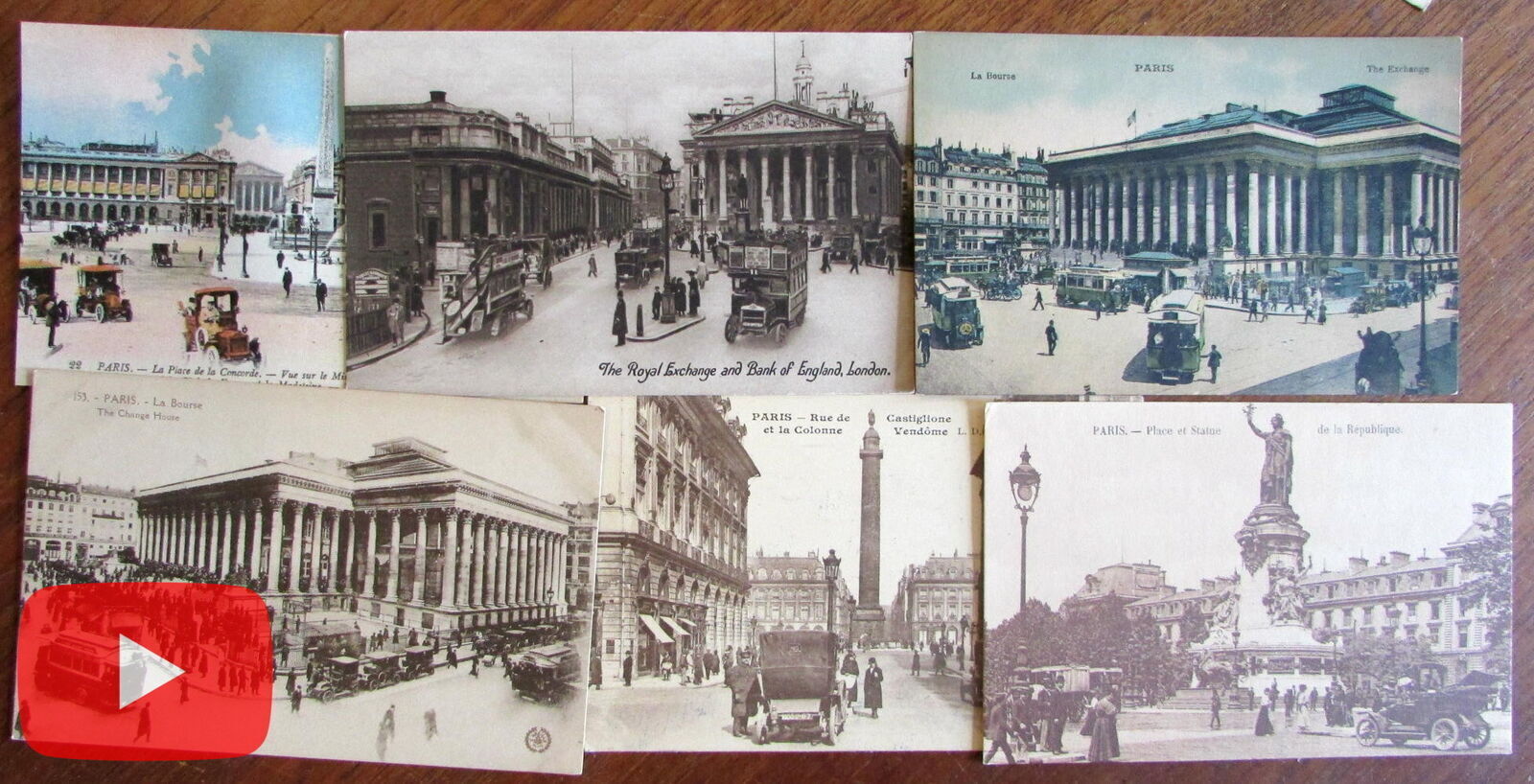 Cars Automotive c.1915-30's vintage postcard lot x 50 excellent street views bus